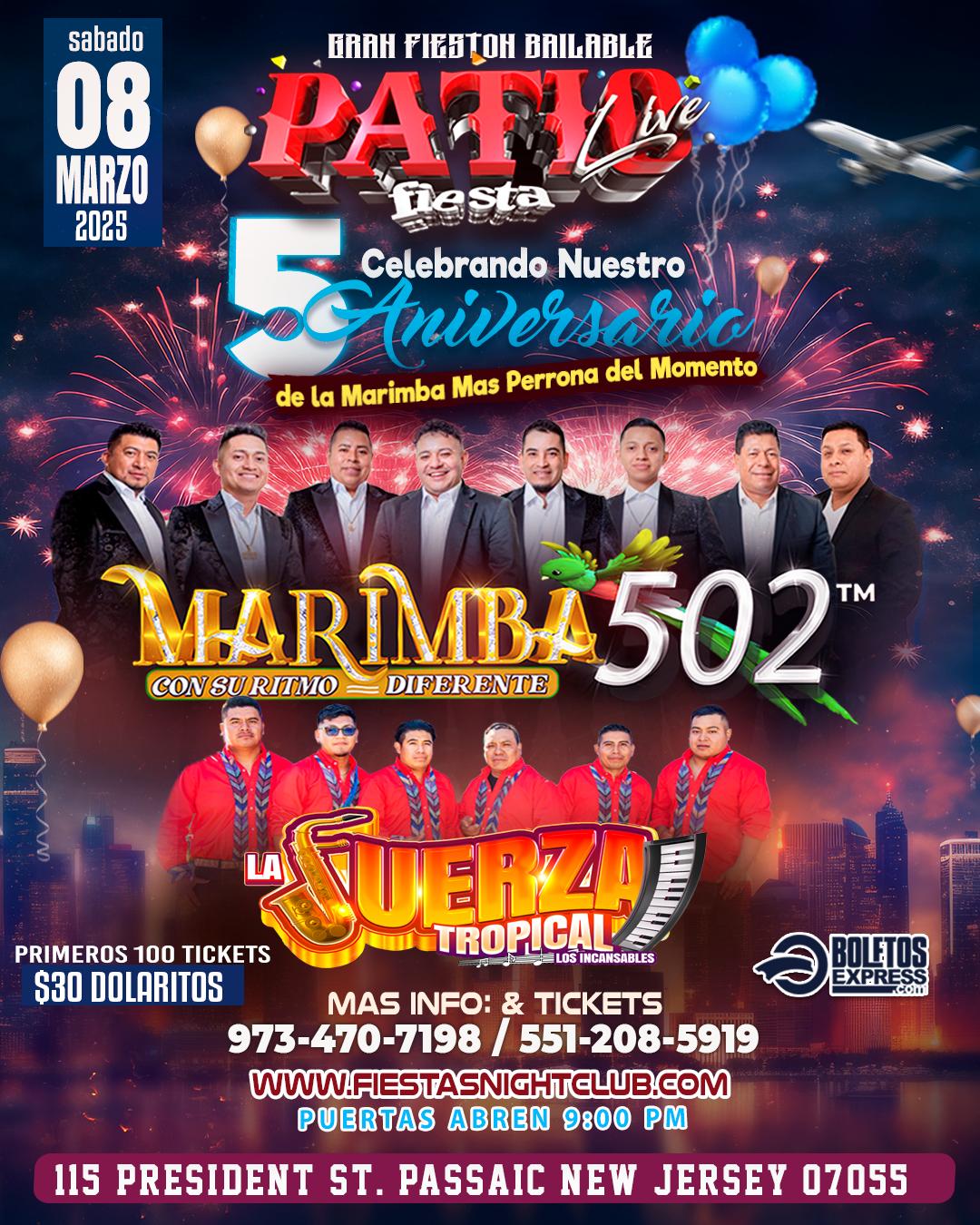 Buy tickets for MARIMBA 502, LA FUERZA TROPICAL, MARIMBA 502, LA FUERZA TROPICAL,