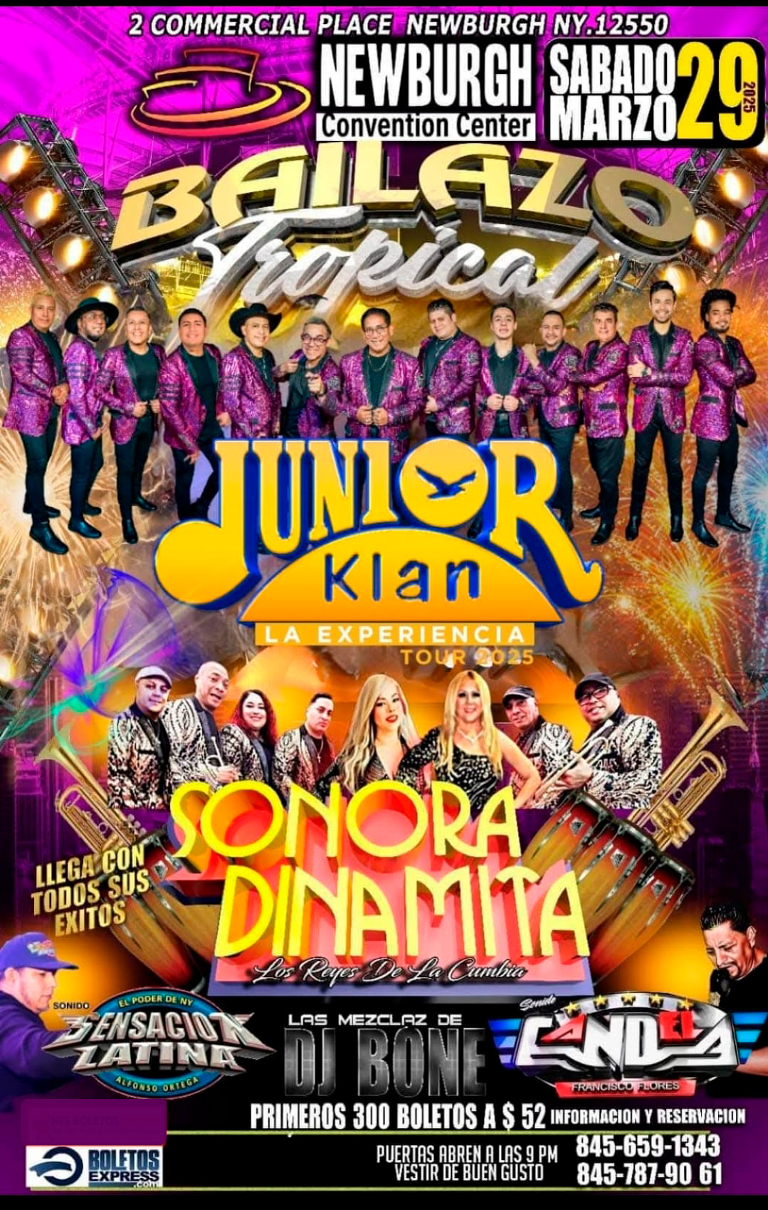 Buy tickets for JUNIOR KLAN | SONORA DINAMITA | SONIDO CANDELA | DJ BOONE Y SENSACION LATINA JUNIOR KLAN | SONORA DINAMITA | SONIDO CANDELA | DJ BOONE Y SENSACION LATINA