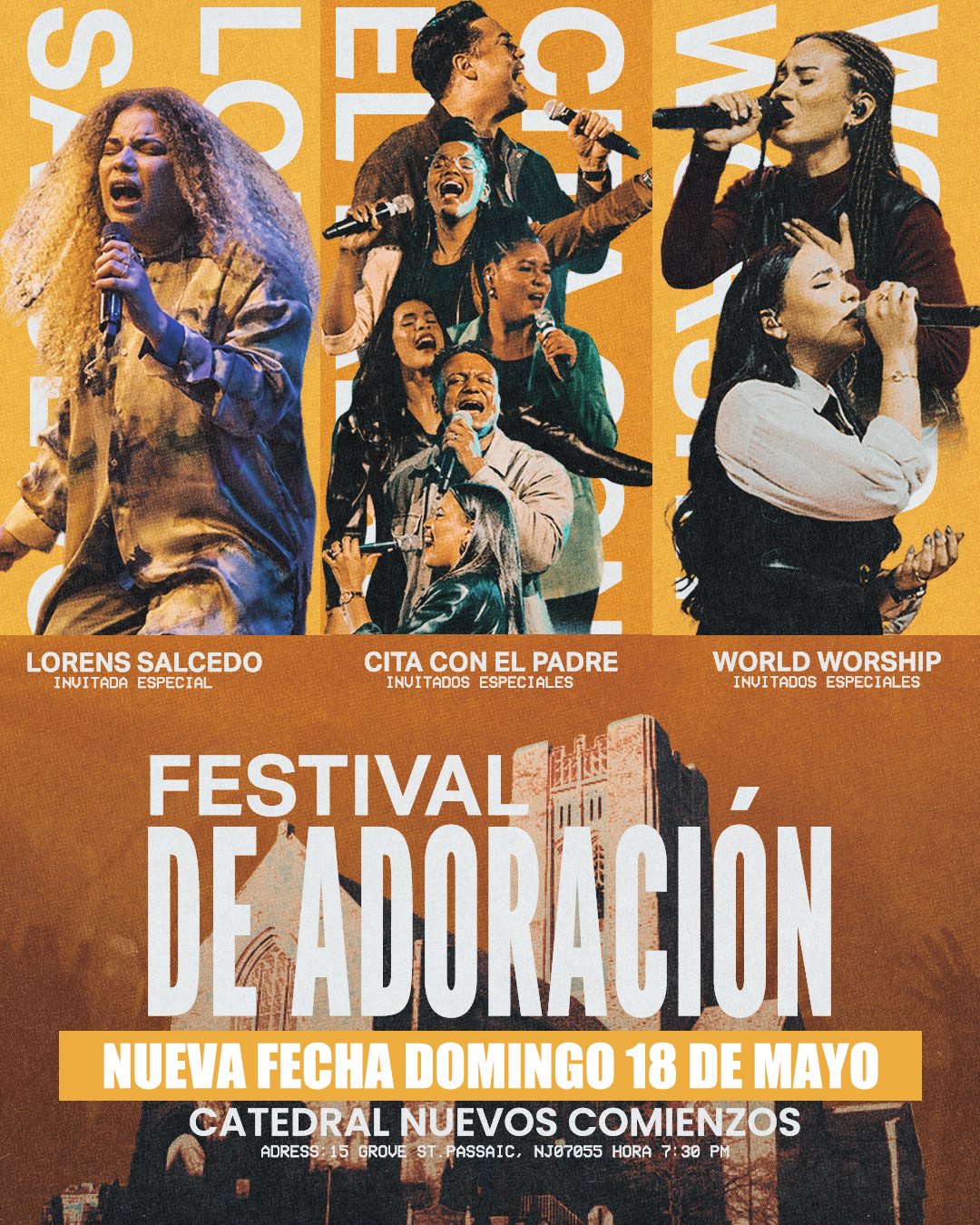NUEVA FECHA WORLD WORSHIP, LORENS SALCEDO & CITA CON EL PADRE