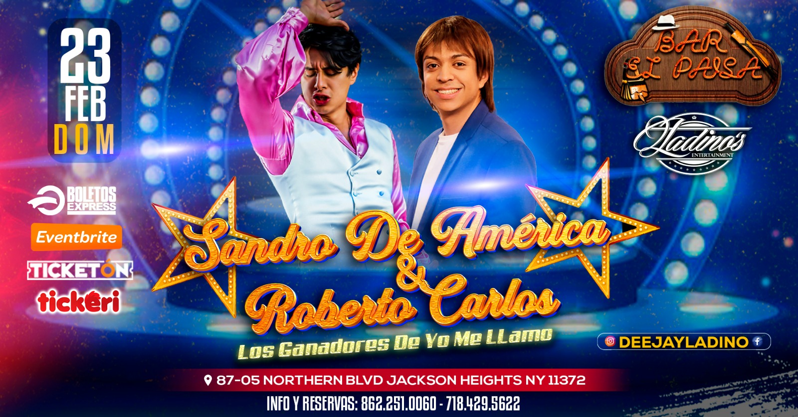 Buy tickets for SANDRO & ROBERTO CARLOS (Los ganadores de yo me llamo) SANDRO & ROBERTO CARLOS (Los ganadores de yo me llamo)
