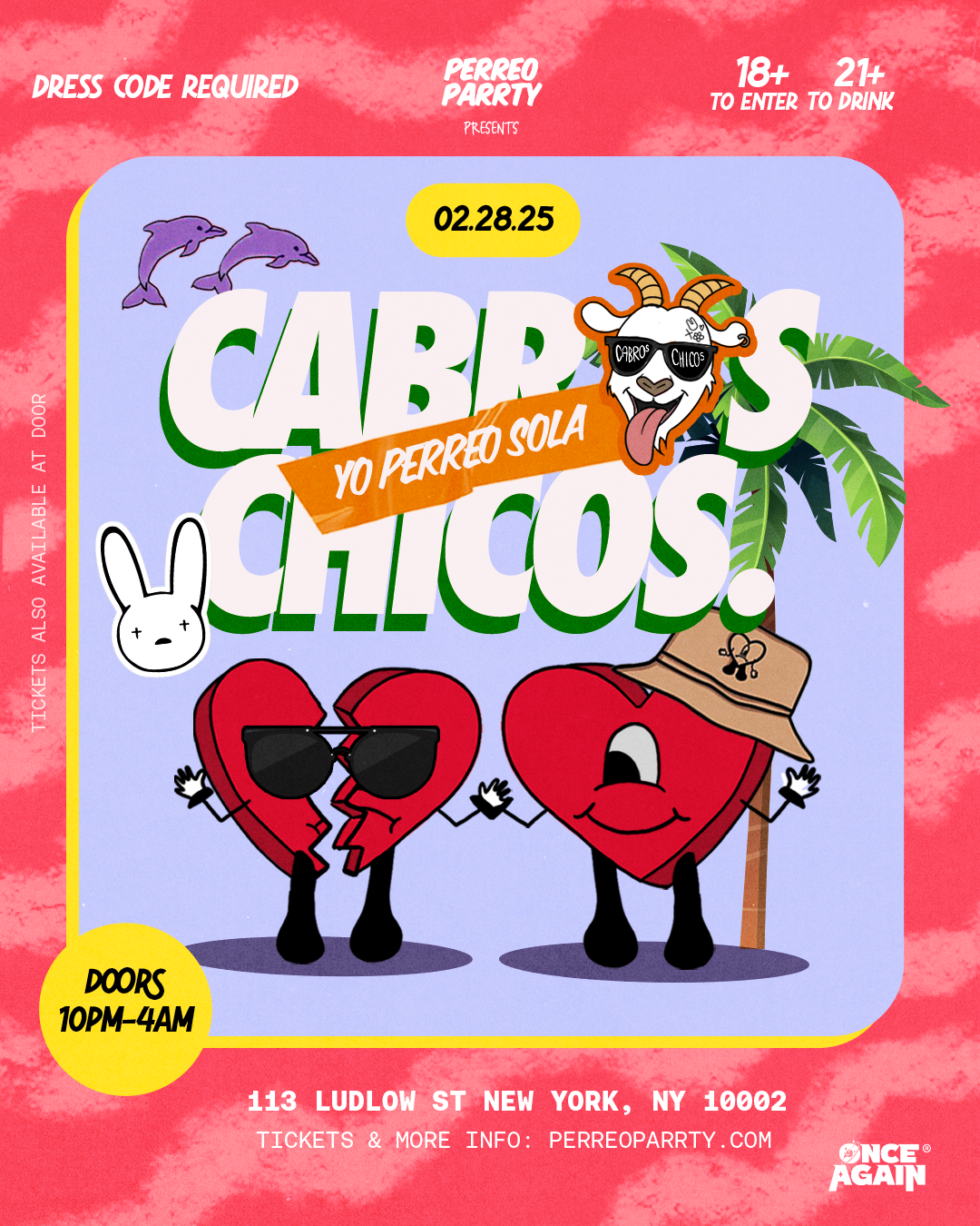 Buy tickets for Cabros Chicos - Yo Perreo Sola Bad Bunny Night - Reggaeton Party NYC - 18+ Cabros Chicos - Yo Perreo Sola Bad Bunny Night - Reggaeton Party NYC - 18+
