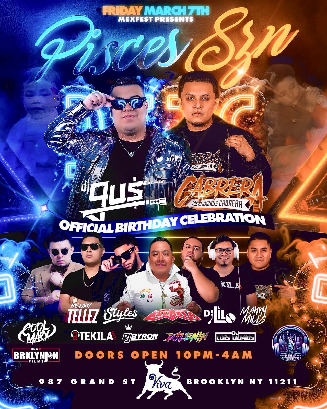 Buy tickets for DJ Gus & Hermanos Cabrera Birthday Celebration DJ Gus & Hermanos Cabrera Birthday Celebration