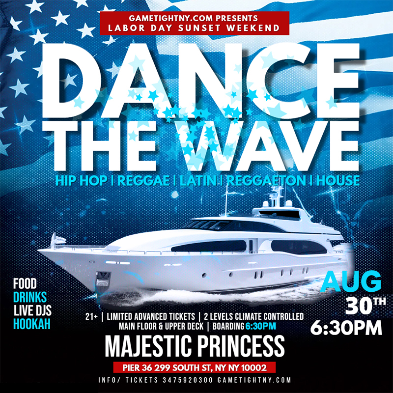 LDW DANCE THE WAVE SATURDAY SUNSET MAJESTIC PRINCESS YACHT PARTY