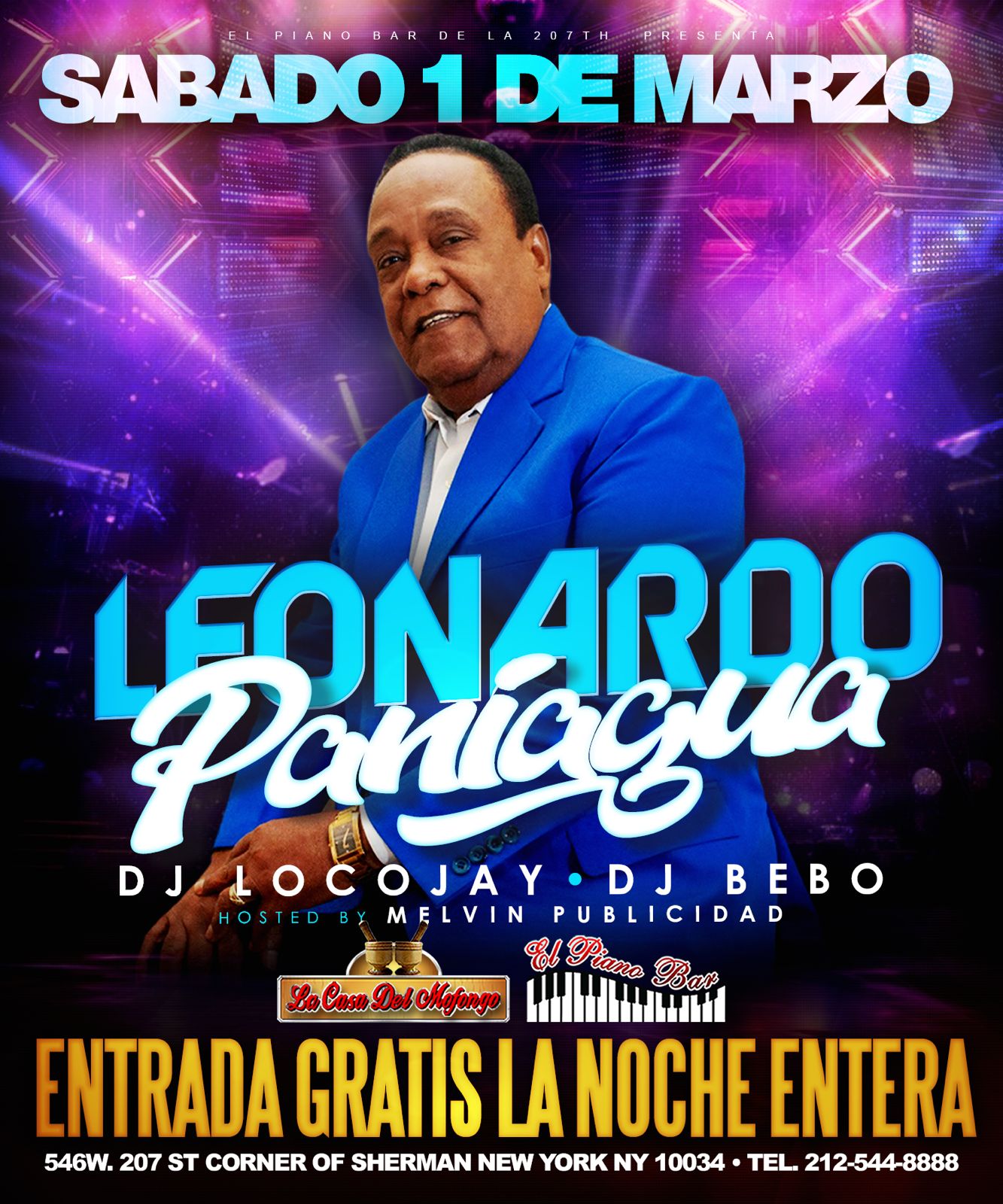 LEONARDO PANIAGUA, TOTALMENTE GRATIS TODA LA NOCHE