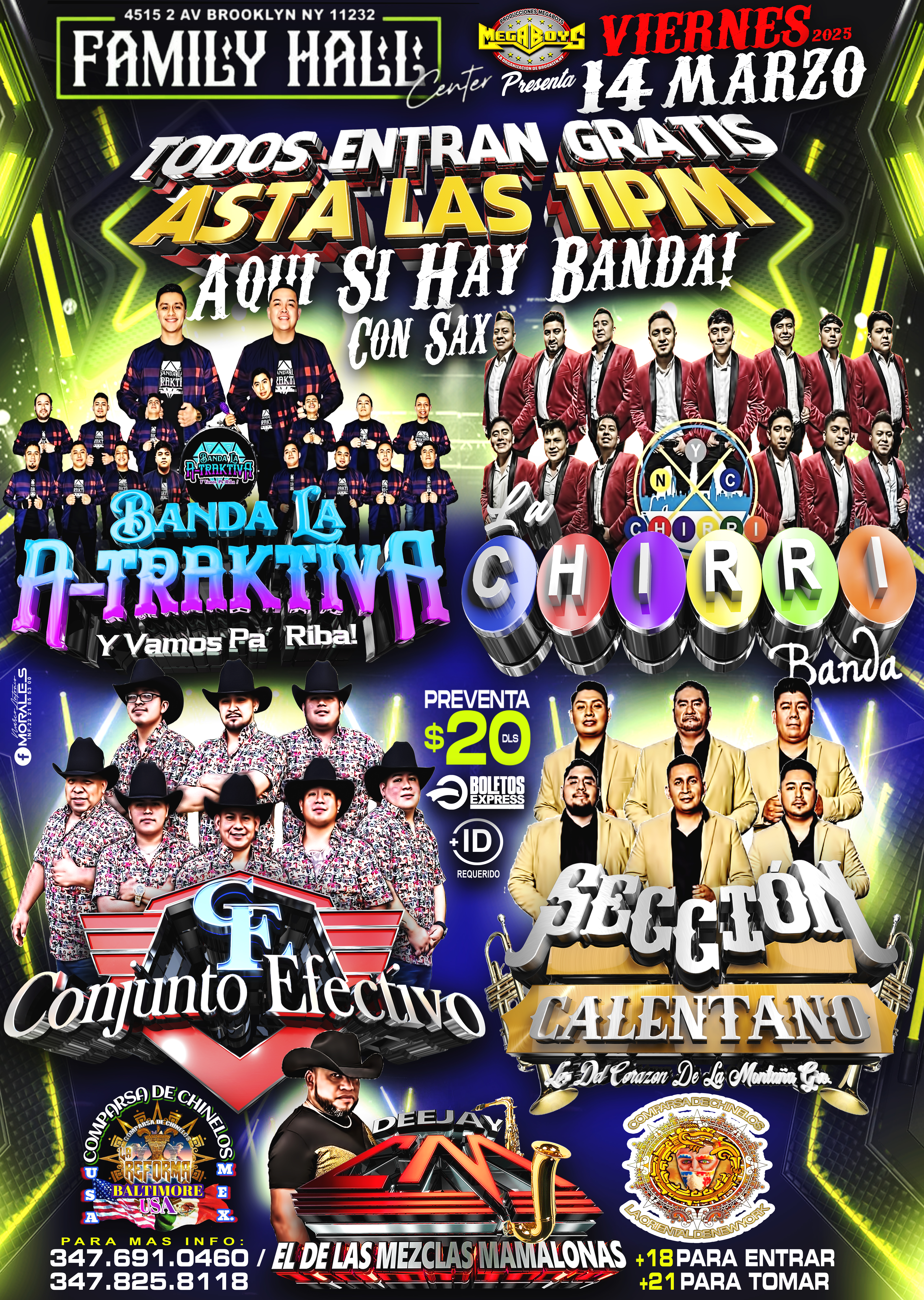 Buy tickets for BANDA LA A-TRACTIVA | LA CHIRRI | CONJUNTO EFECTIVO | GECCION CALENTANO BANDA LA A-TRACTIVA | LA CHIRRI | CONJUNTO EFECTIVO | GECCION CALENTANO