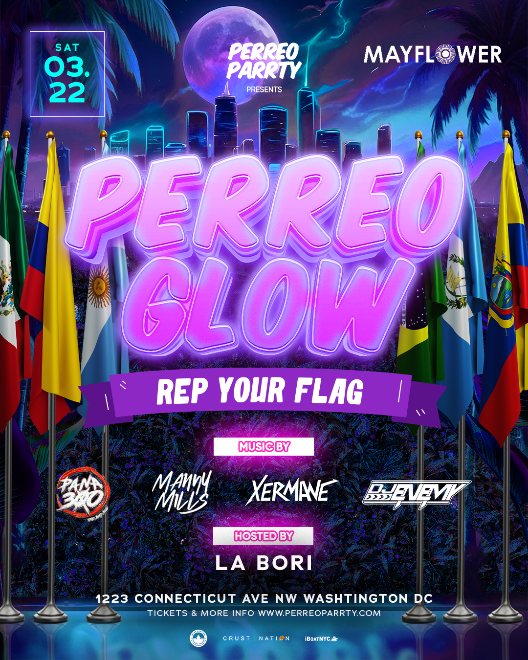 PERREO GLOW - Washington D.C | REP YOUR FLAG - Reggaeton Dance Party