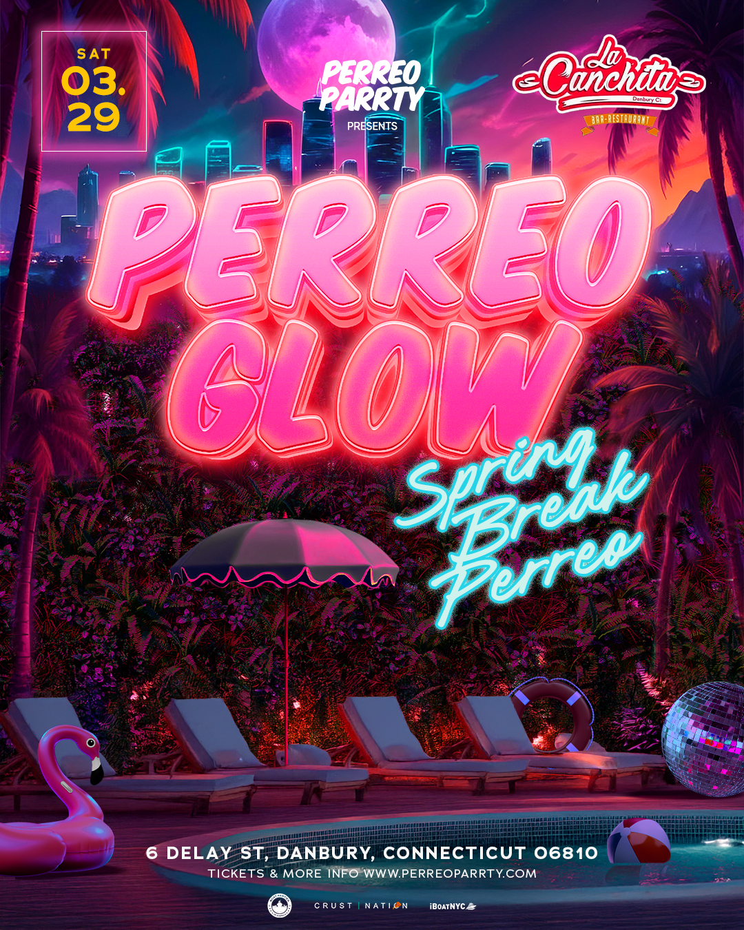 PERREO GLOW Spring Break @ La Canchita - Latin & Reggaeton Dance Party, 18+