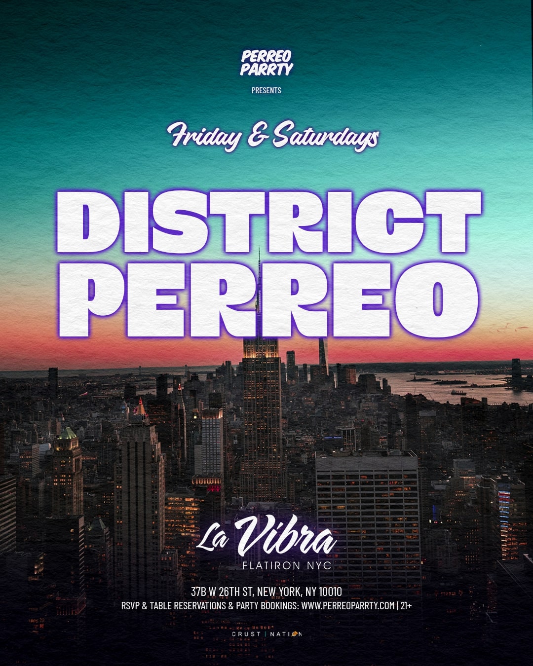 DISTRICT PERREO - Latin & Reggaeton Garden Dance Party Flatiron NYC