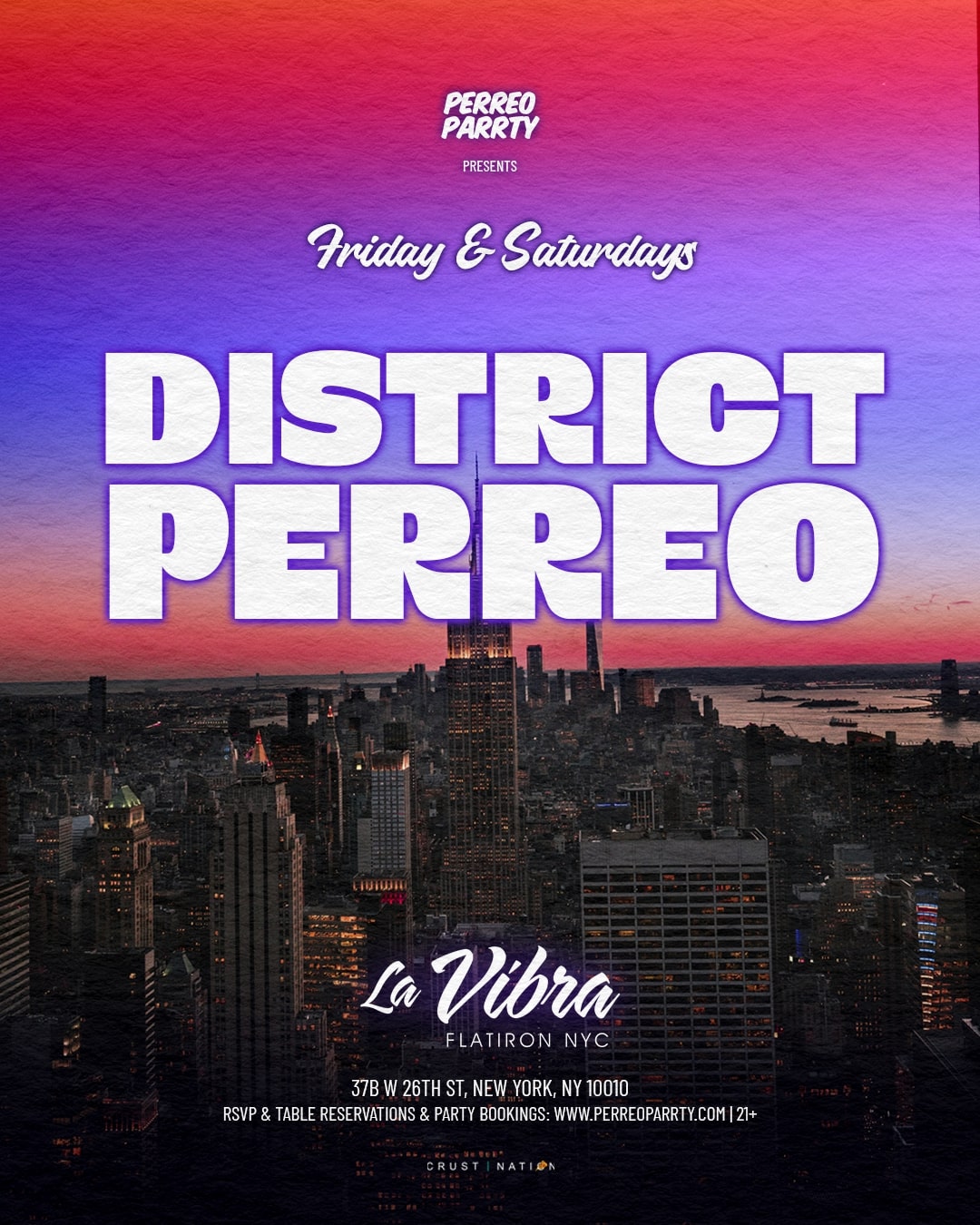 DISTRICT PERREO - Latin & Reggaeton Garden Dance Party Flatiron NYC