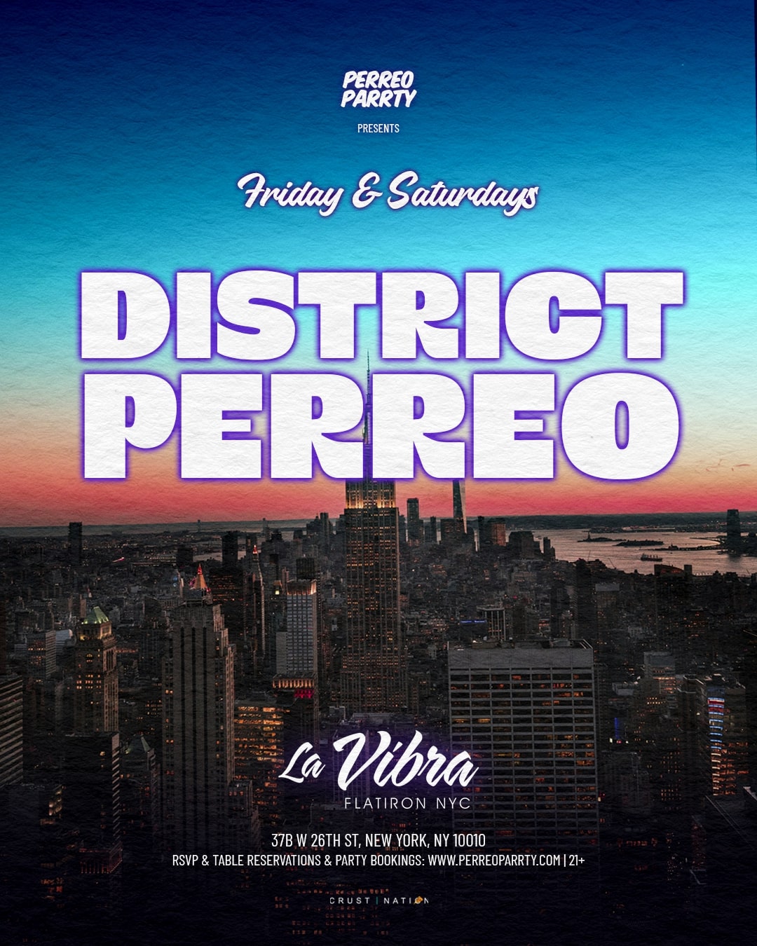 DISTRICT PERREO - Latin & Reggaeton Garden Dance Party Flatiron NYC