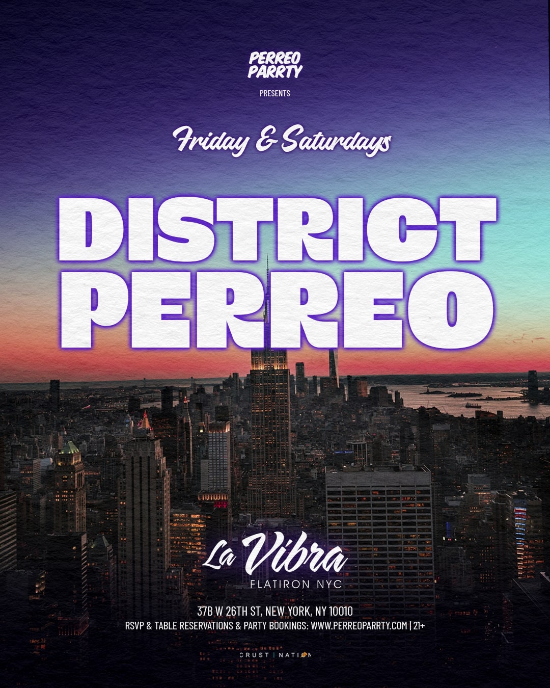 DISTRICT PERREO - Latin & Reggaeton Garden Dance Party Flatiron NYC