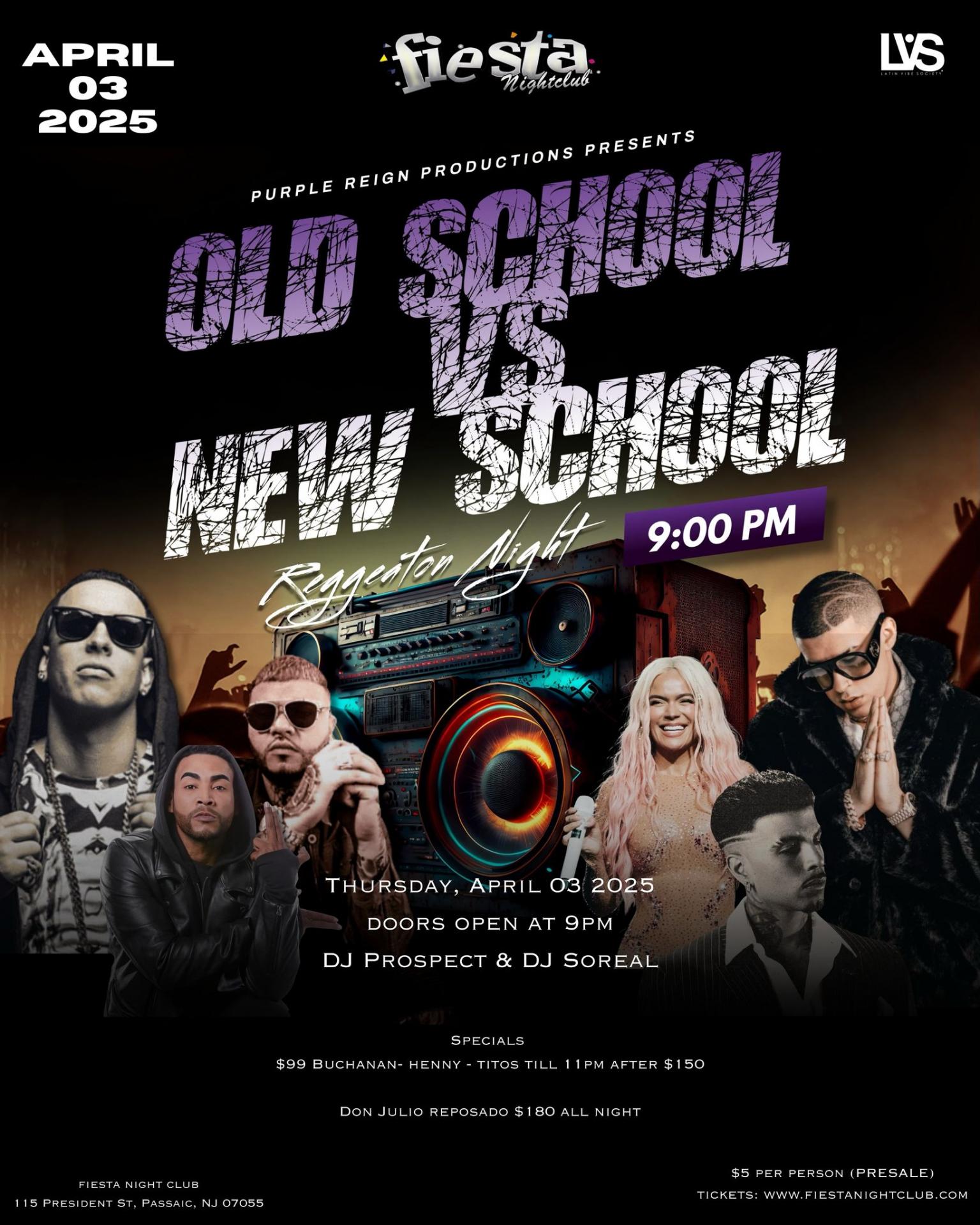 DJ PROSPECT, DJ SOREAL, REGGETON NIGHT