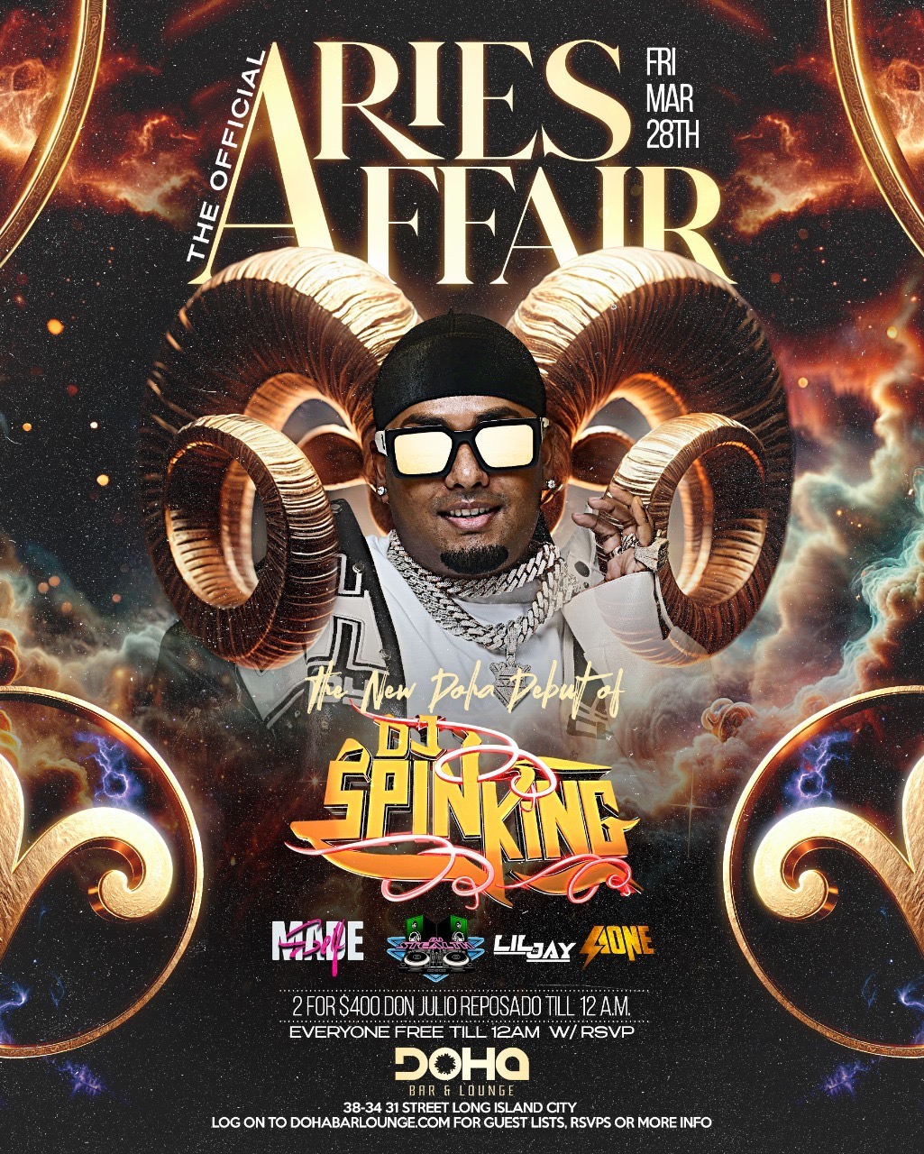Friday Night Aries season Dj Spinking Live at Doha Bar Lounge