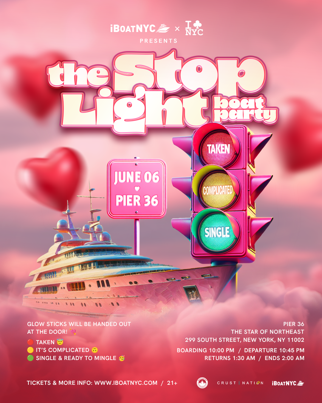 Stop Light Boat Party - Singles Yacht Cruise NYC