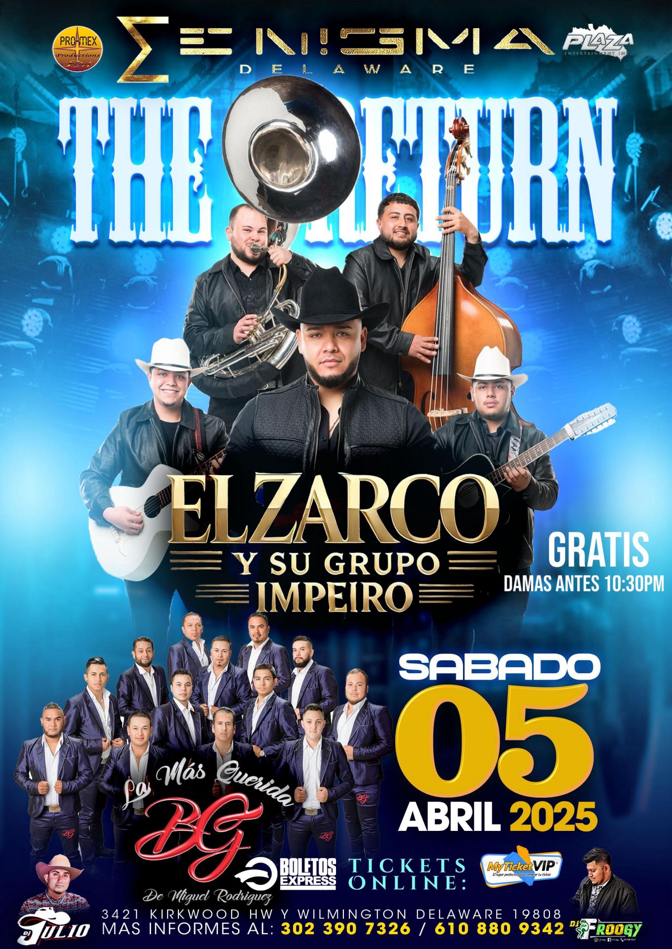 Buy tickets for HUGO CÉSAR Y SU GRUPO IMPERIO HUGO CÉSAR Y SU GRUPO IMPERIO