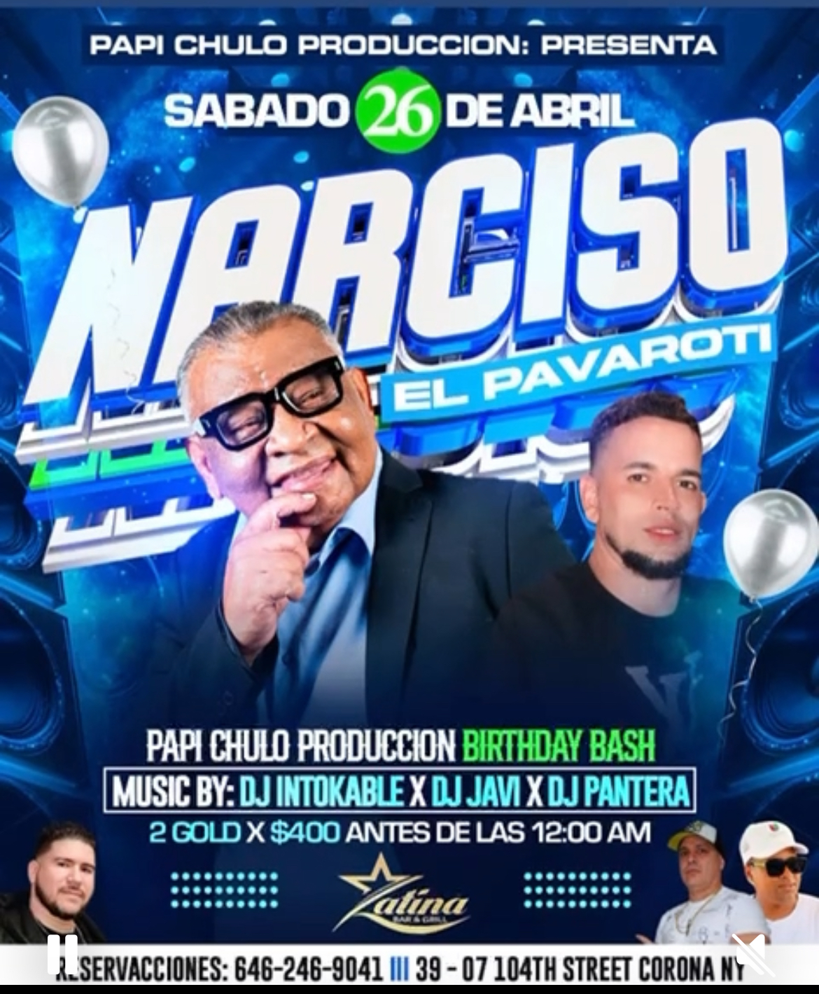 Buy tickets for Narciso el Pavarotti en Estrella Latina Bar & Grill Narciso el Pavarotti en Estrella Latina Bar & Grill