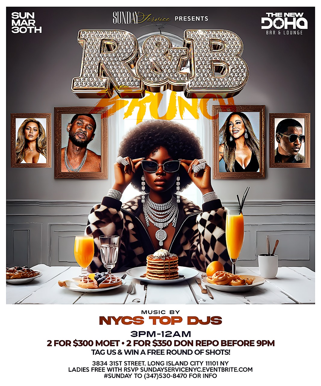 Buy tickets for R&B Brunch at The New Doha Bar & Lounge – Sunday, March 30th! R&B Brunch at The New Doha Bar & Lounge – Sunday, March 30th!