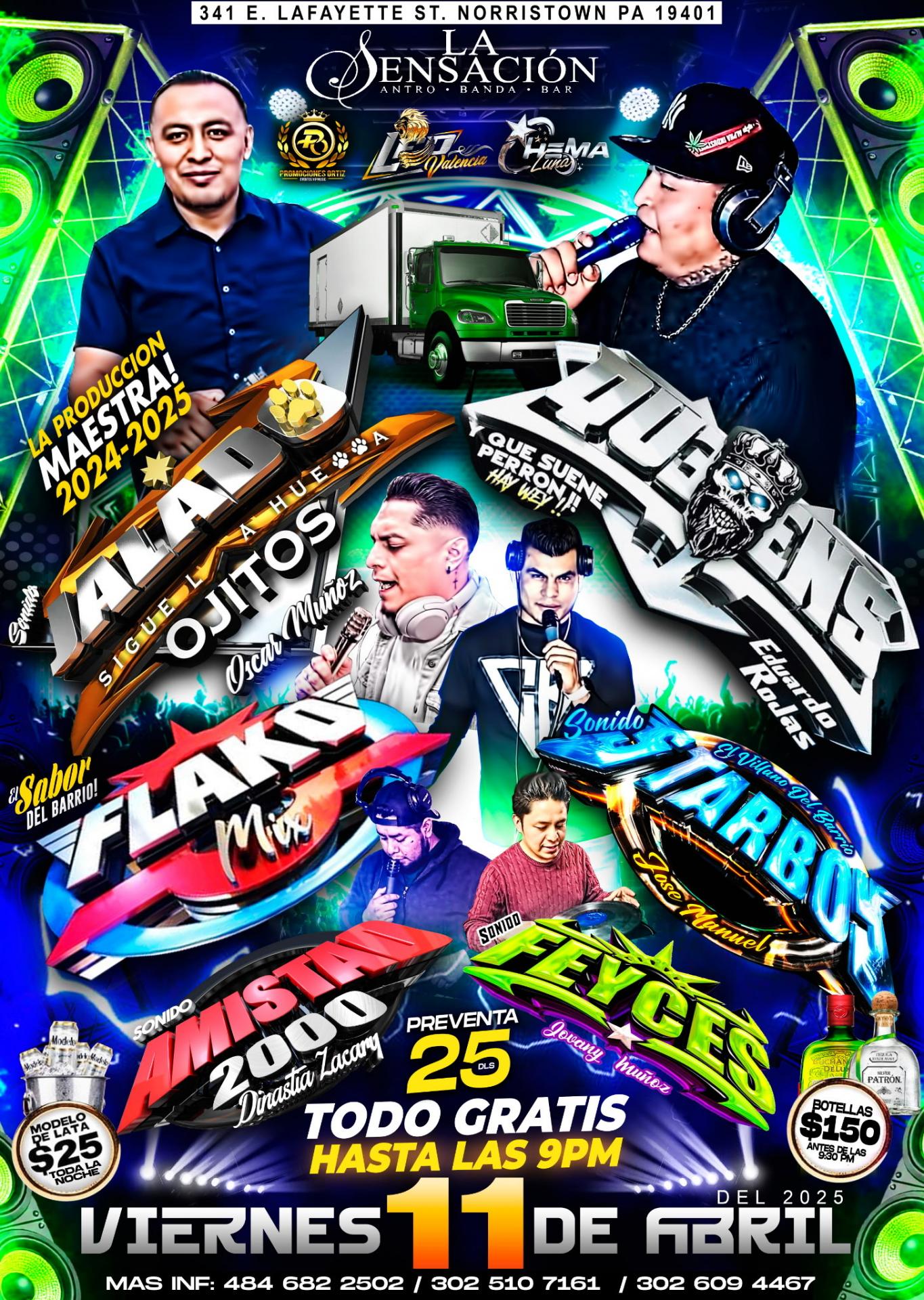 Buy tickets for SONIDO JALADO | QUEENS | FLAKO MIX | STARBOY | FEYCES | AMISTAD 2000 SONIDO JALADO | QUEENS | FLAKO MIX | STARBOY | FEYCES | AMISTAD 2000
