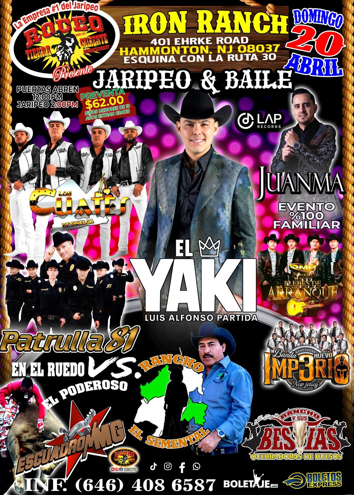 Buy tickets for EL YAKI LUIS ALFONSO PARTIDA | LOS CUATES | JUANMA | PATRULLA 81 & BANDA NUEVO IMPERIO EL YAKI LUIS ALFONSO PARTIDA | LOS CUATES | JUANMA | PATRULLA 81 & BANDA NUEVO IMPERIO
