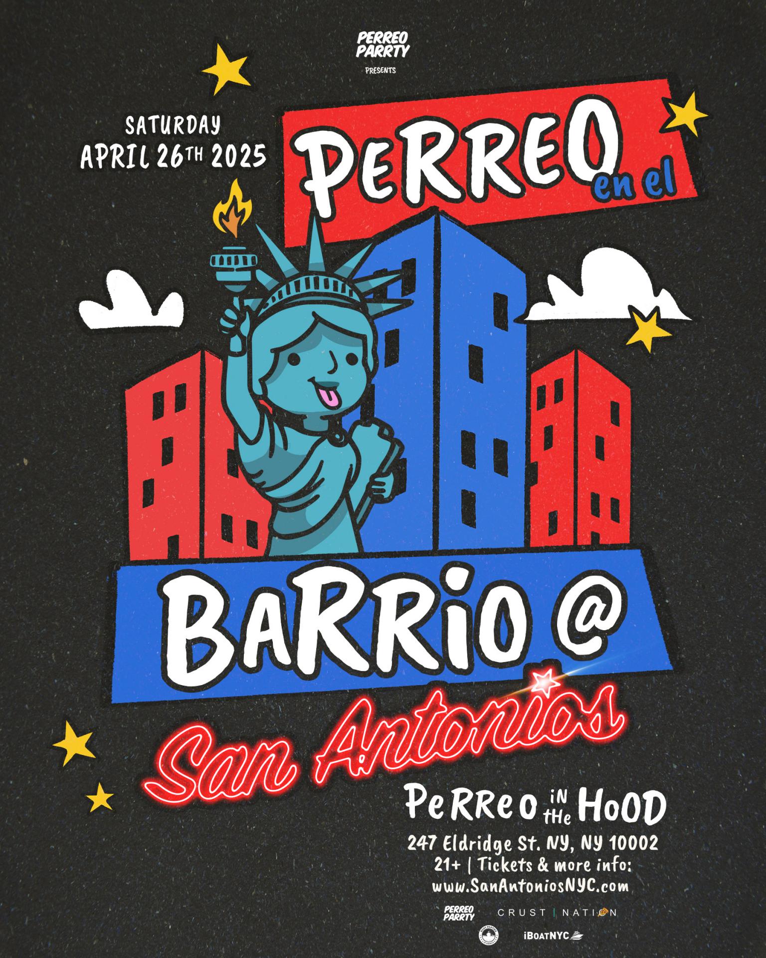 Buy tickets for Perreo en el Barrio - Reggaeton & Latin Party at San Antonios NYC Perreo en el Barrio - Reggaeton & Latin Party at San Antonios NYC