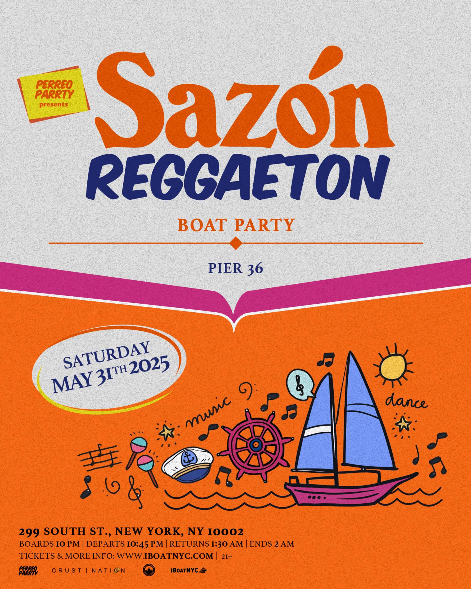 Sazón Reggaeton - Latin Boat Party Yacht Cruise NYC