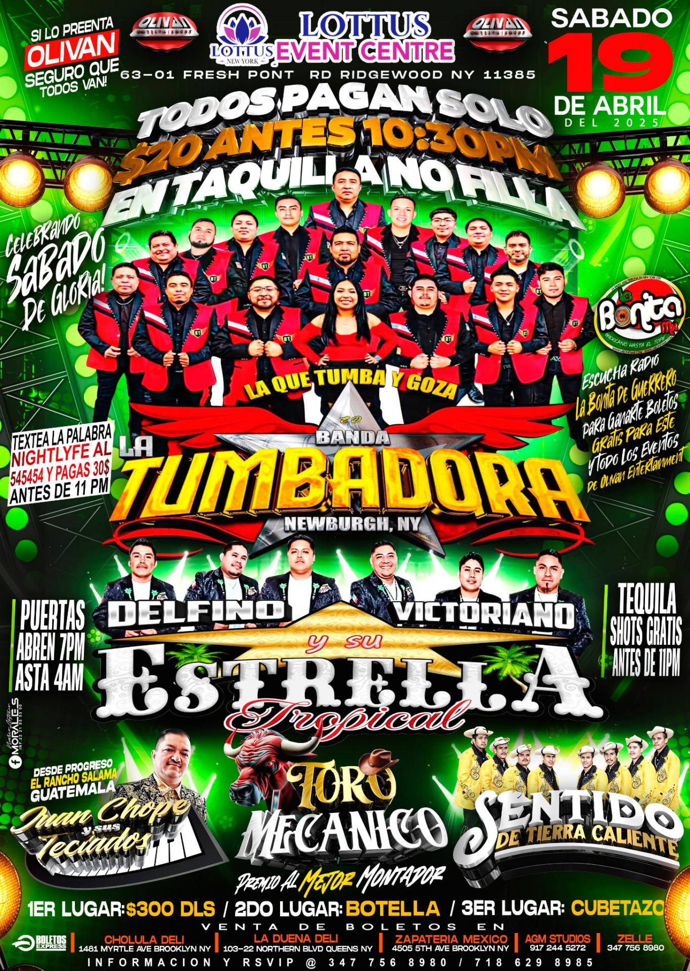 Buy tickets for Banda La Tumadora | Delfino Victoriano Y Su Estrella Tropical Banda La Tumadora | Delfino Victoriano Y Su Estrella Tropical