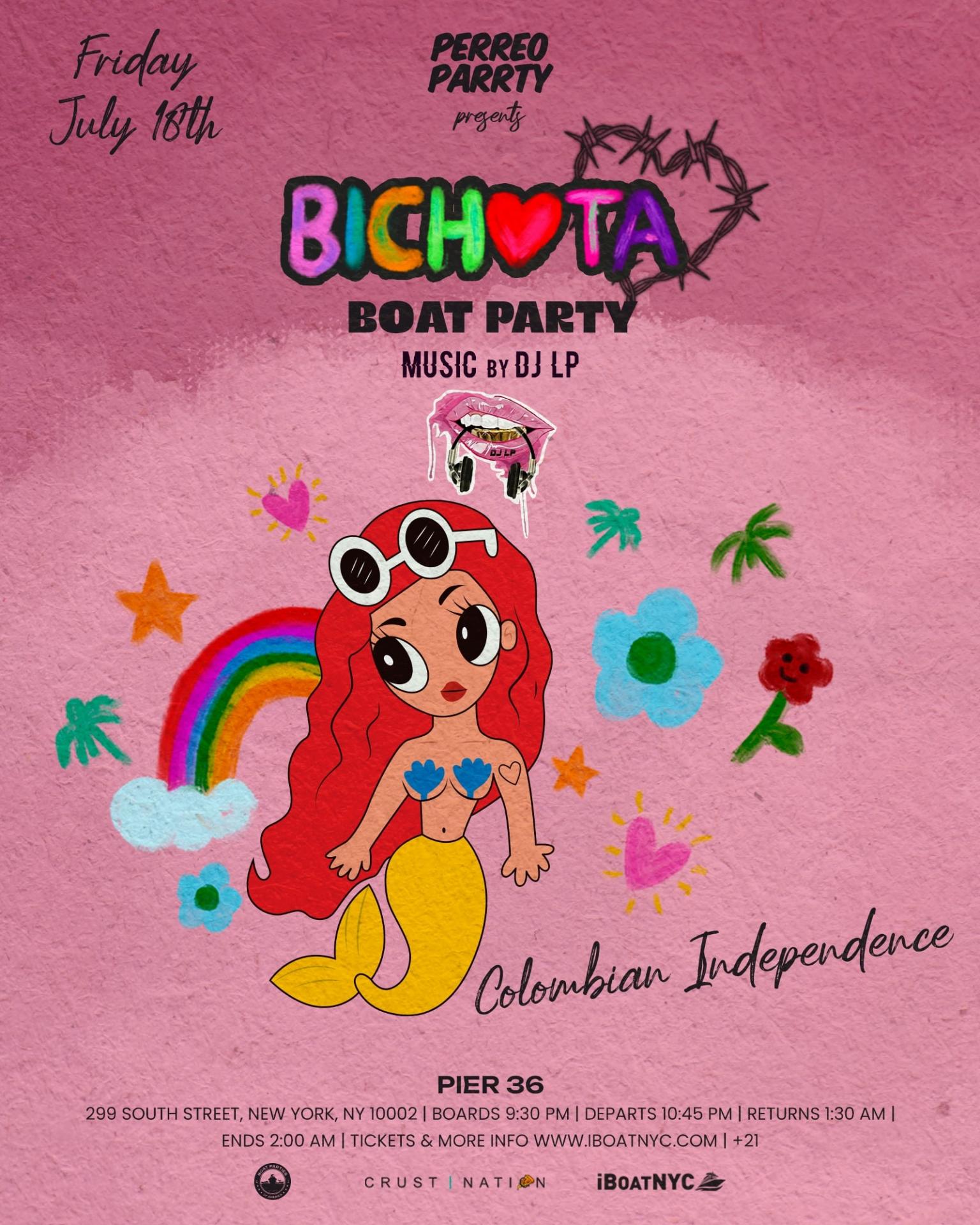 Bichota Boat - Karol G Tribute for Colombian Independence Day Boat Party