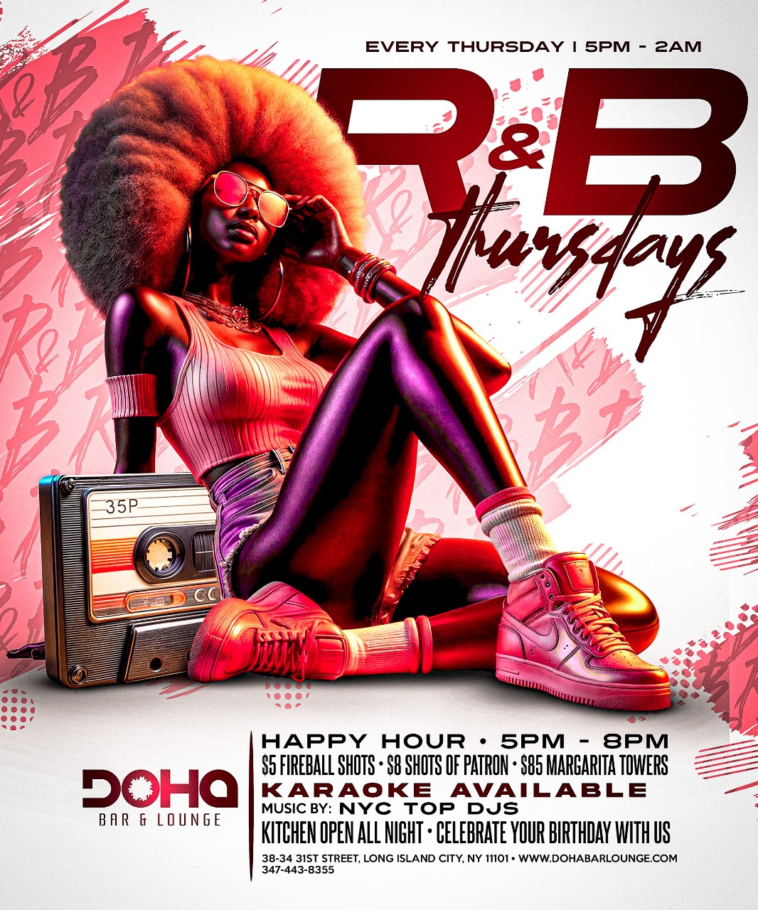 R&B Vibes Unleashed: Thursday Night at Doha Bar Lounge