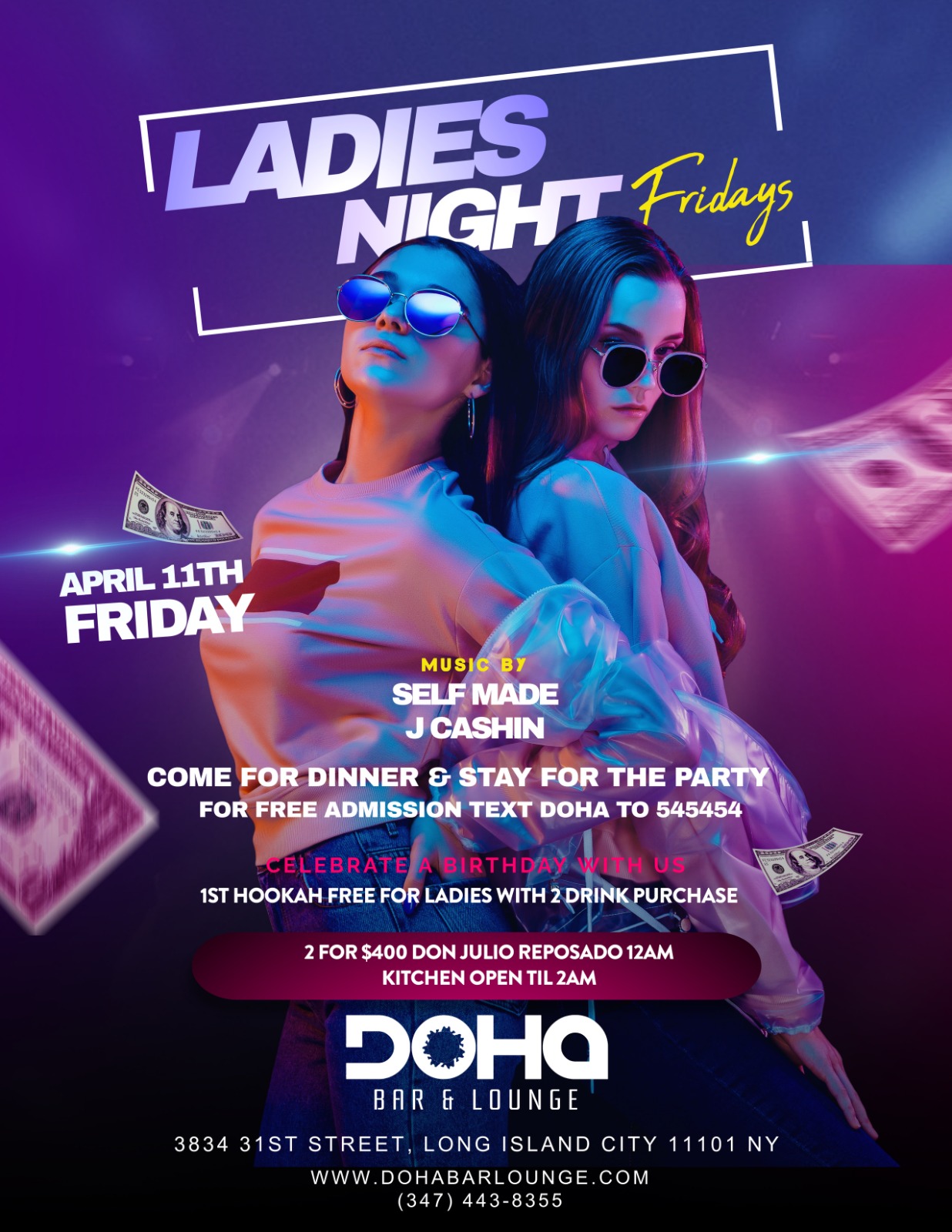It’s a Vibe Every Friday – Ladies Night at Doha Bar Lounge, NYC