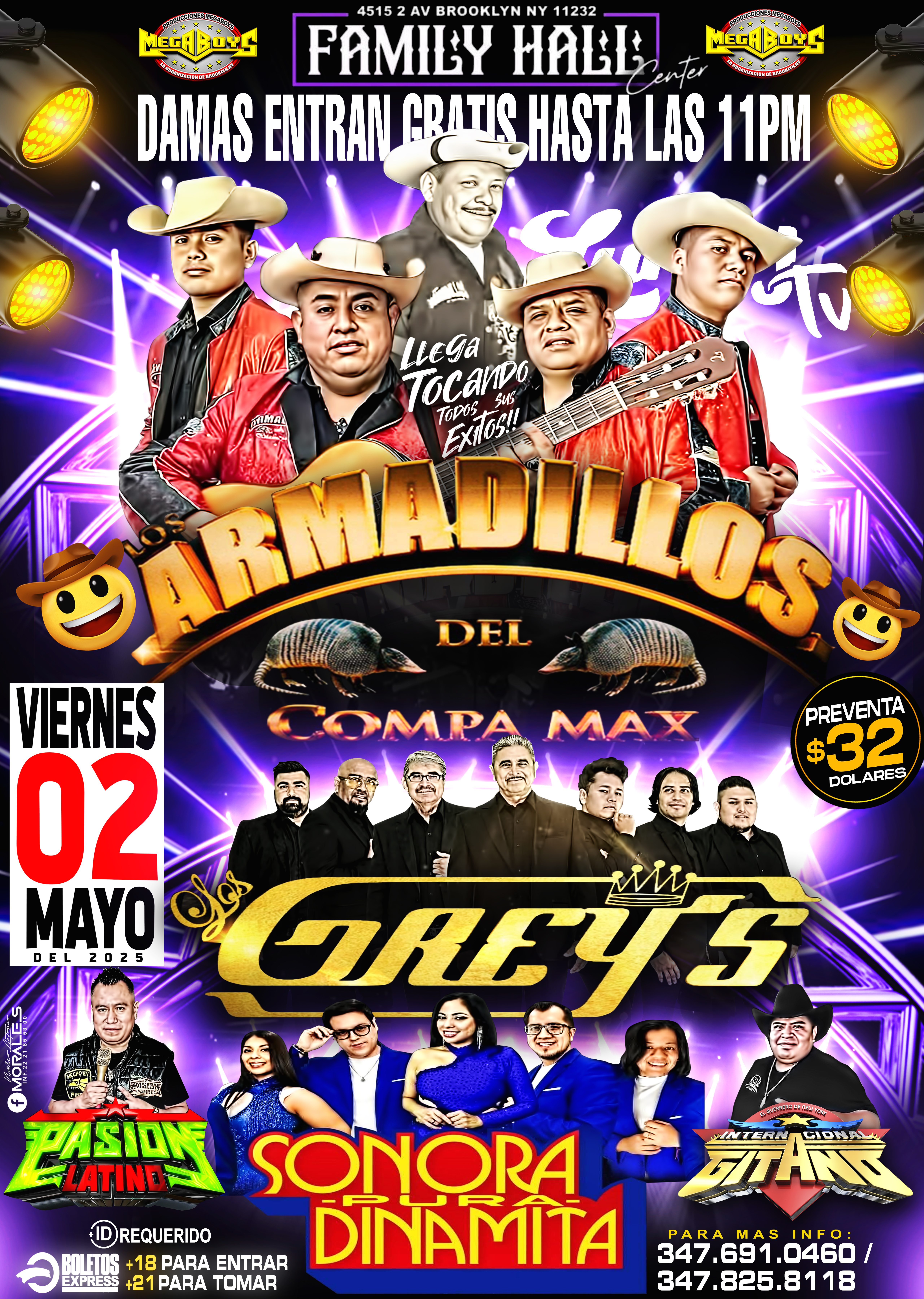 Buy tickets for LOS ARMADILLOS | LOS GREY'S  & SONORA DURA DINAMITA LOS ARMADILLOS | LOS GREY'S  & SONORA DURA DINAMITA