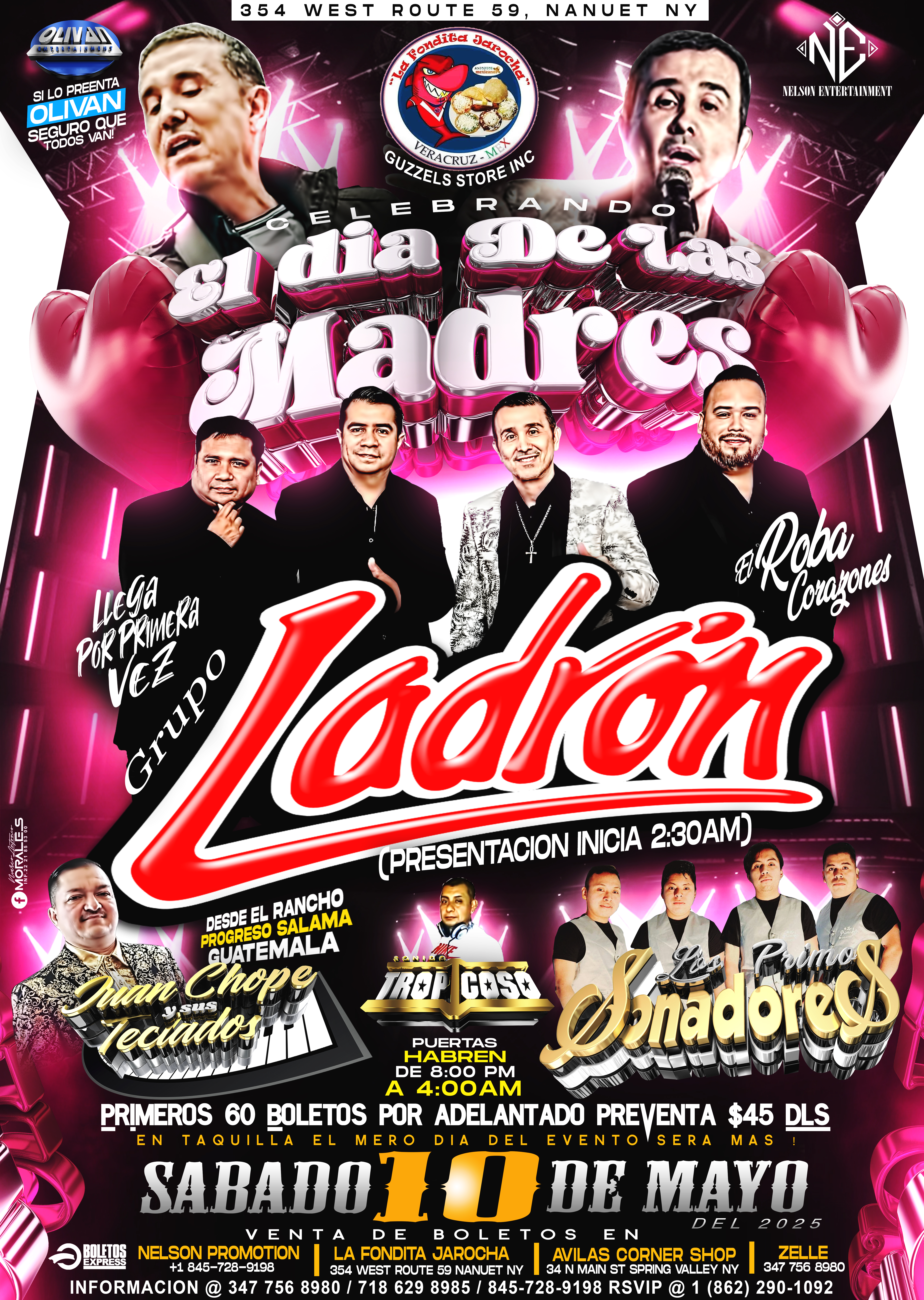 Grupo Ladron, Los Primos Sonadores, Juanchope Y Sus Teclados