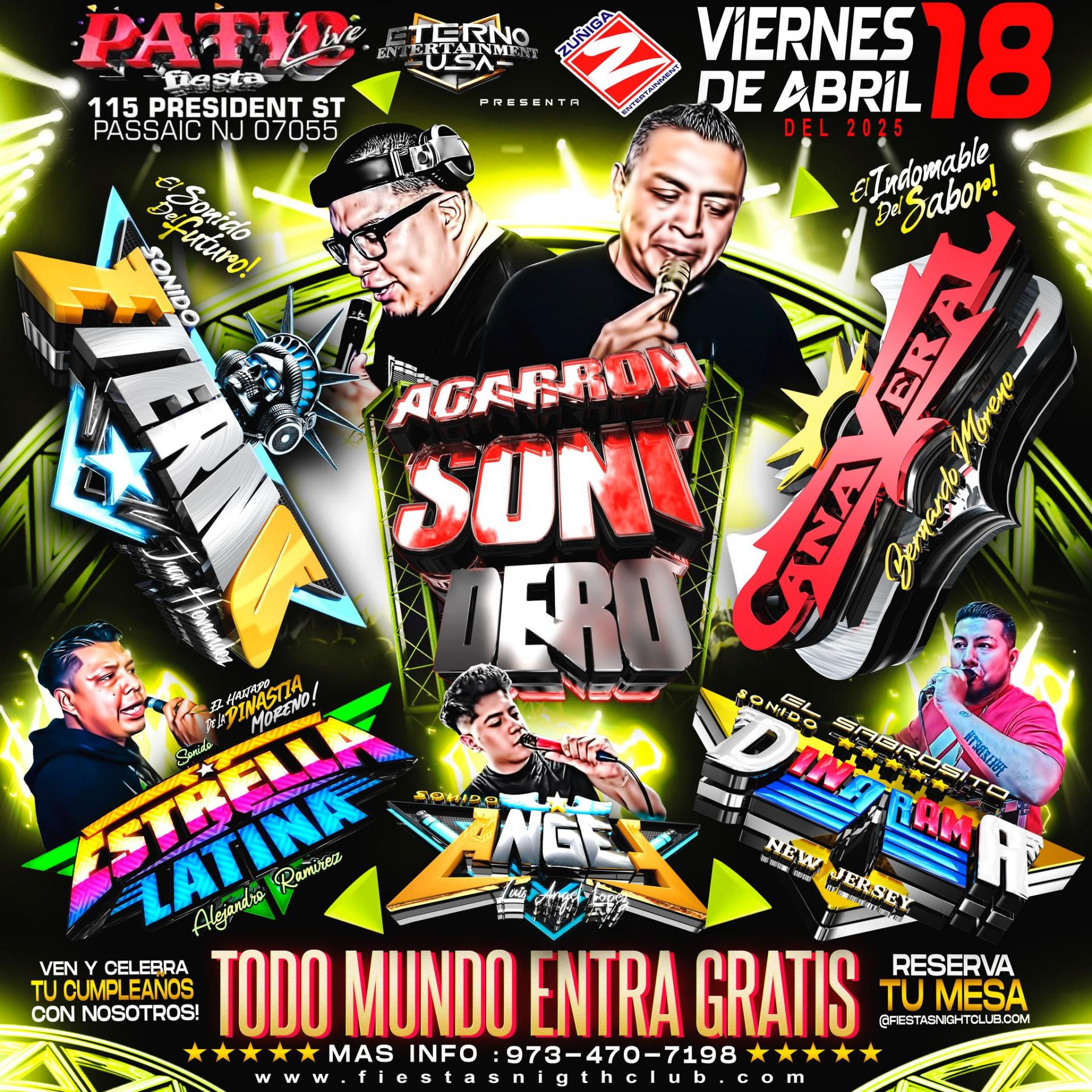 Buy tickets for SONIDO ETERNO, SONIDO CAÑAVERAL, ESTRELLA LATINA, SONIDO DINARAMA, SONIDO ANGEL SONIDO ETERNO, SONIDO CAÑAVERAL, ESTRELLA LATINA, SONIDO DINARAMA, SONIDO ANGEL