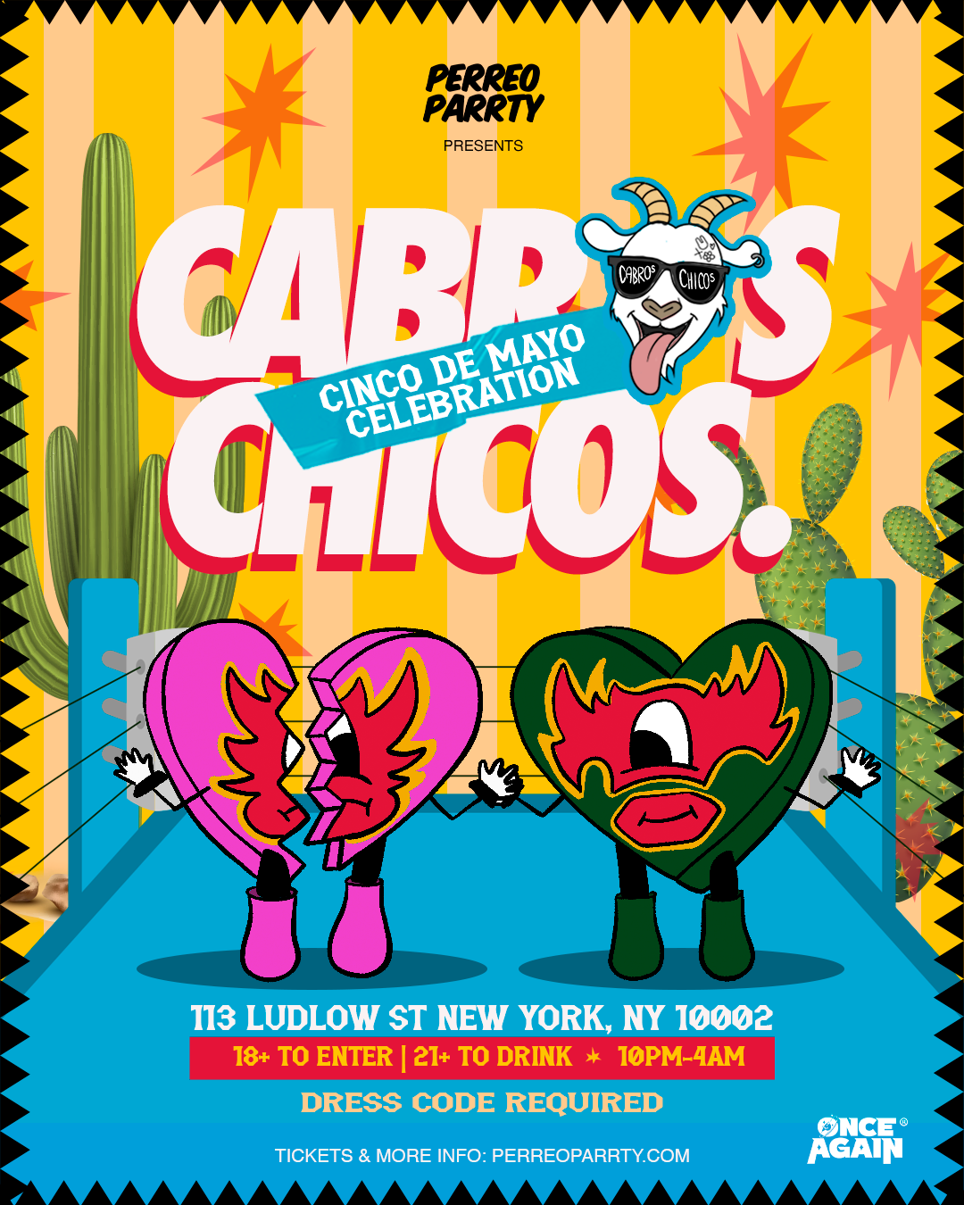 Buy tickets for Cabros Chicos - Cinco de Mayo #1 Latin & Reggaeton Dance Party in NYC - 18+ Cabros Chicos - Cinco de Mayo #1 Latin & Reggaeton Dance Party in NYC - 18+