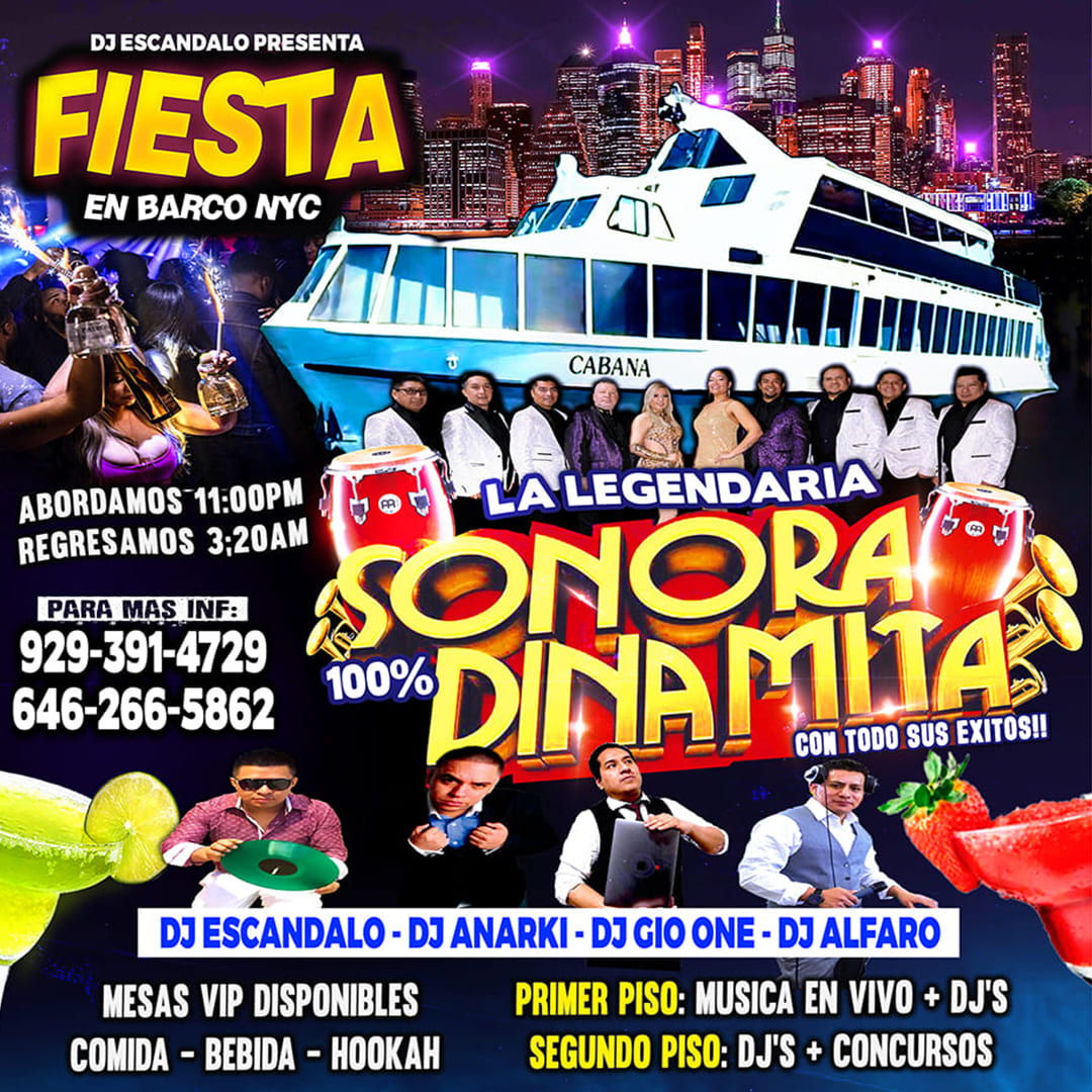 Buy tickets for RUMBA LATINA EN BARCO + AGRUPACIONES + DJS + MANHATTAN NY RUMBA LATINA EN BARCO + AGRUPACIONES + DJS + MANHATTAN NY