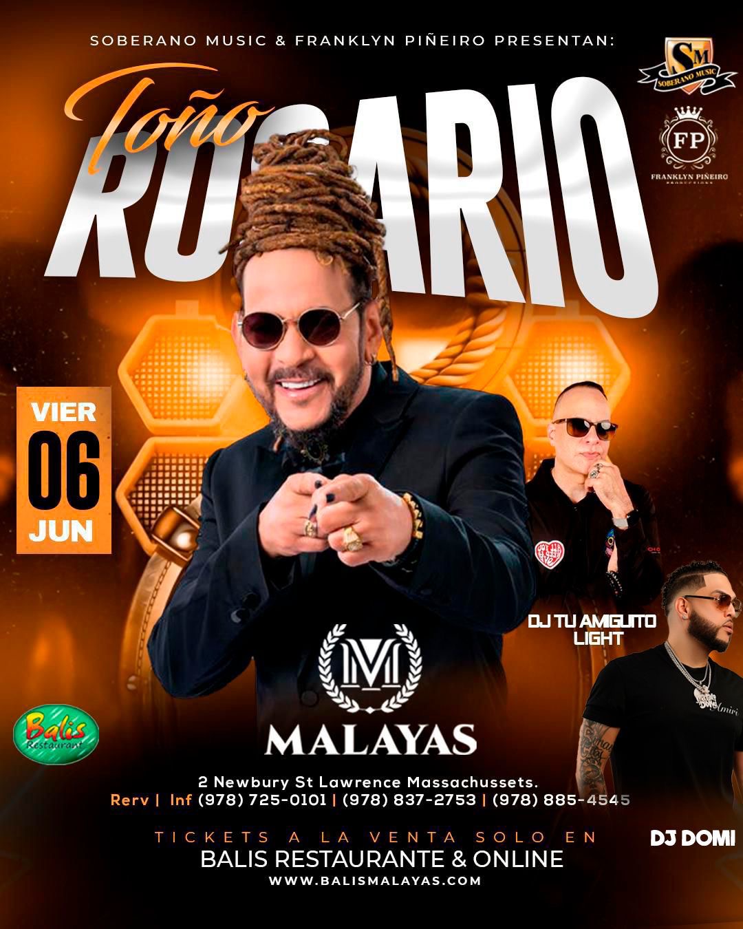Buy tickets for Toño Rosario en vivo Toño Rosario en vivo