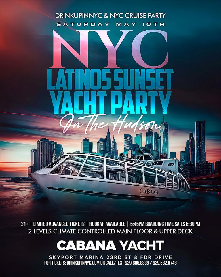 NYC LATINOS SUNSET YACHT PARTIES