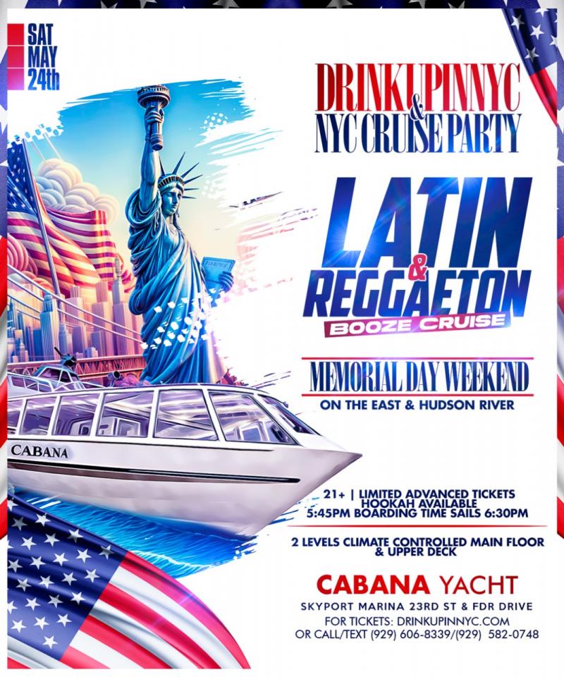 MDW 2025 NYC LATINOS REGGAETON SUNSET CRUISE PARTY