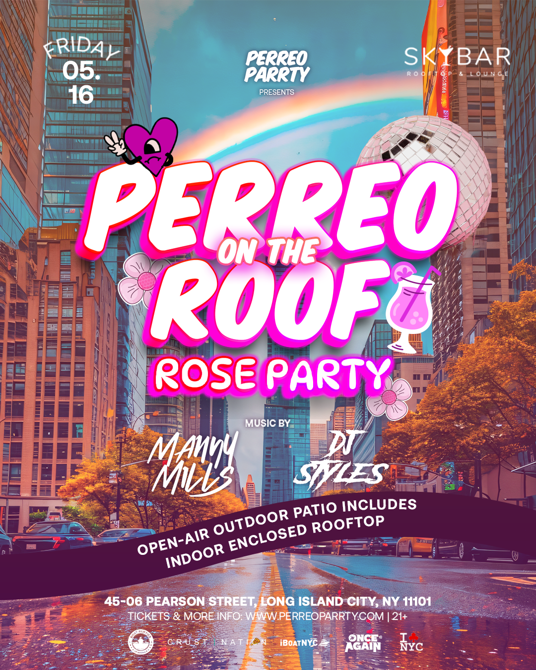 Perreo on the Roof - The Rose Rooftop  Dance Parrty  Dance  NYC