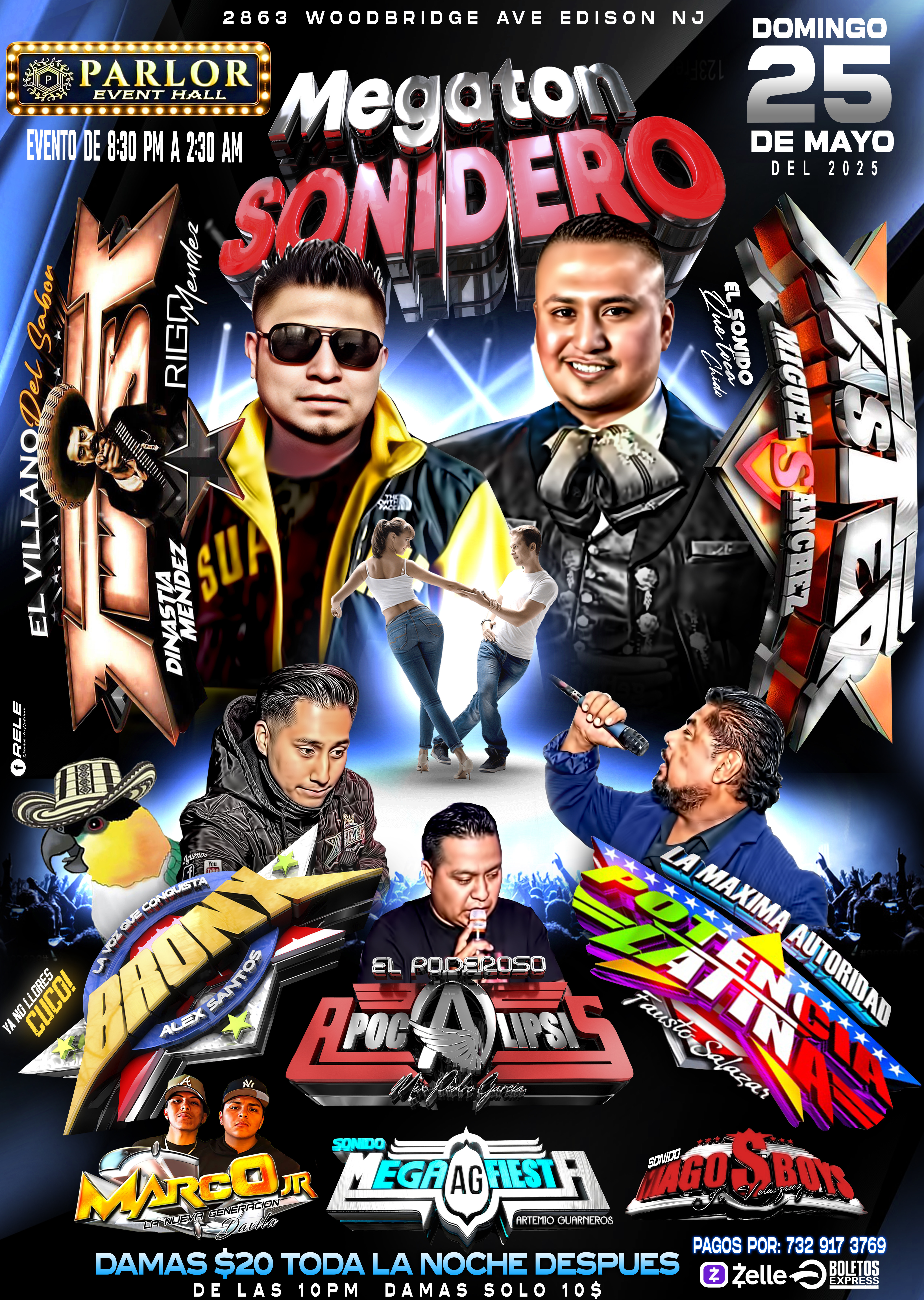 MEGATON SONIDERO | EL VILLANO DEL SABOR | SONIDO MASTER | LA VOZ QUE CONQUISTA BRONX | POTENCIA LATINA & APOCALIPSI