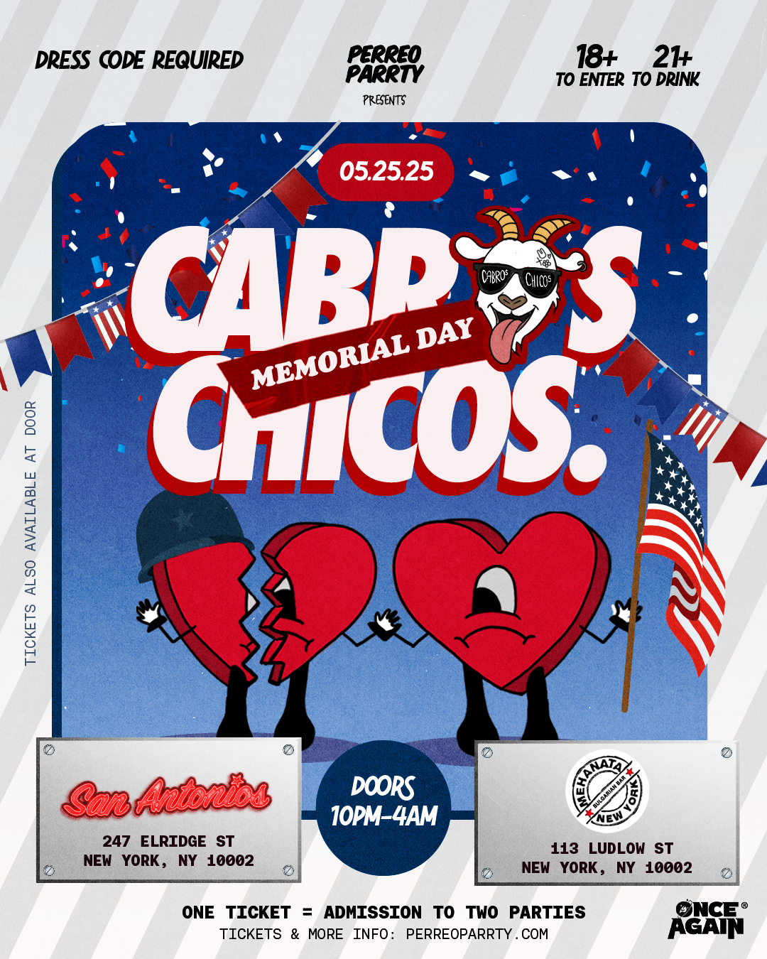 Cabros Chicos - Latin & Reggaeton Dance Party Memorial Sunday in NYC - 18+
