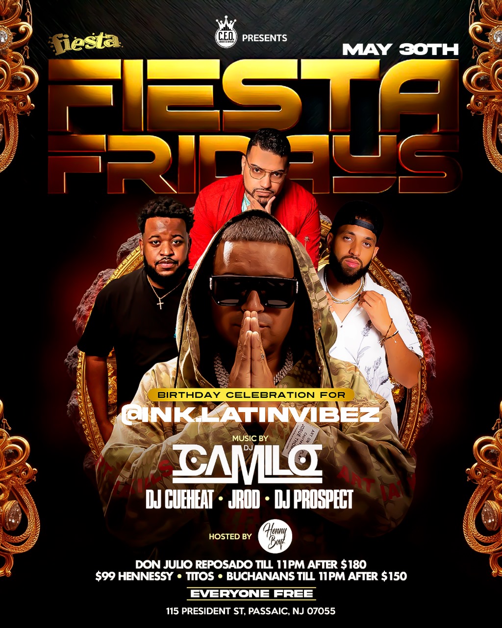 DJ CAMILO, DJ CUEHEAT, JROD, DJ PROSPECT