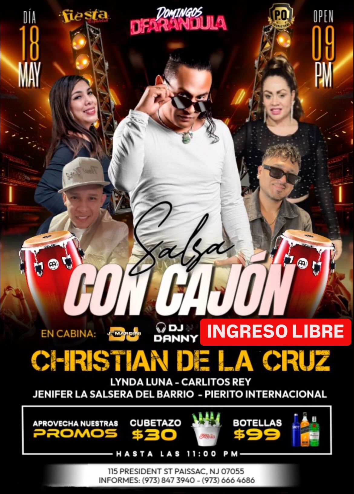 CHRISTIAN DE LA CRUZ, LYNDA LUNA, CARLITOS REY, JENIFFER, PIERO INTERNACIONAL