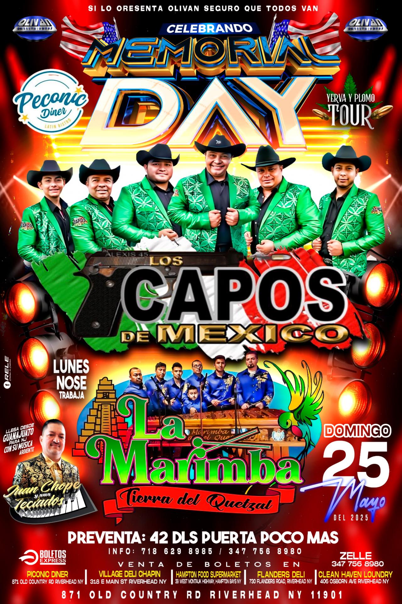 Los Capos De Mexico, Marimba Tierra De Queztal, Juanchope Y Sus Teclados