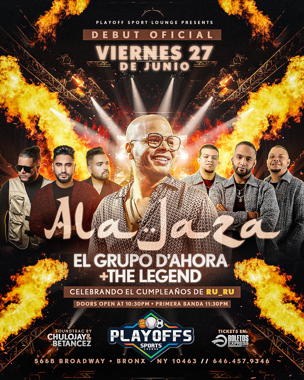 Alajaza, El Grupo D'Ahora, The Legends en vivo!!!