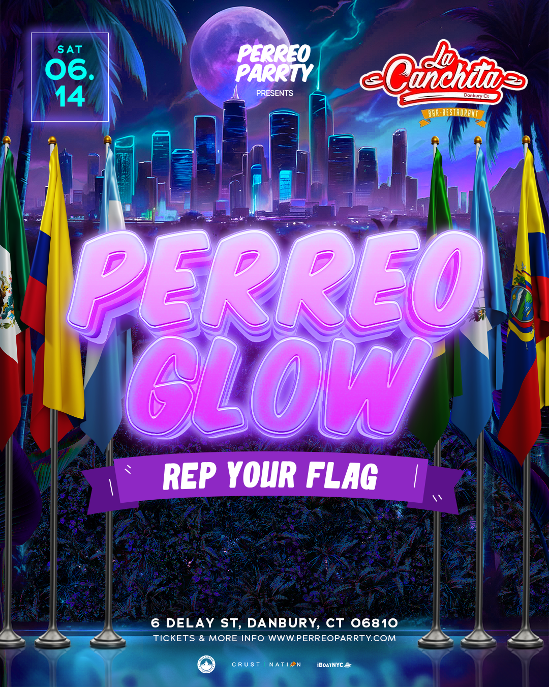 PERREO GLOW REP YOUR FLAG @ La Canchita - Latin & Reggaeton Dance Party 18+
