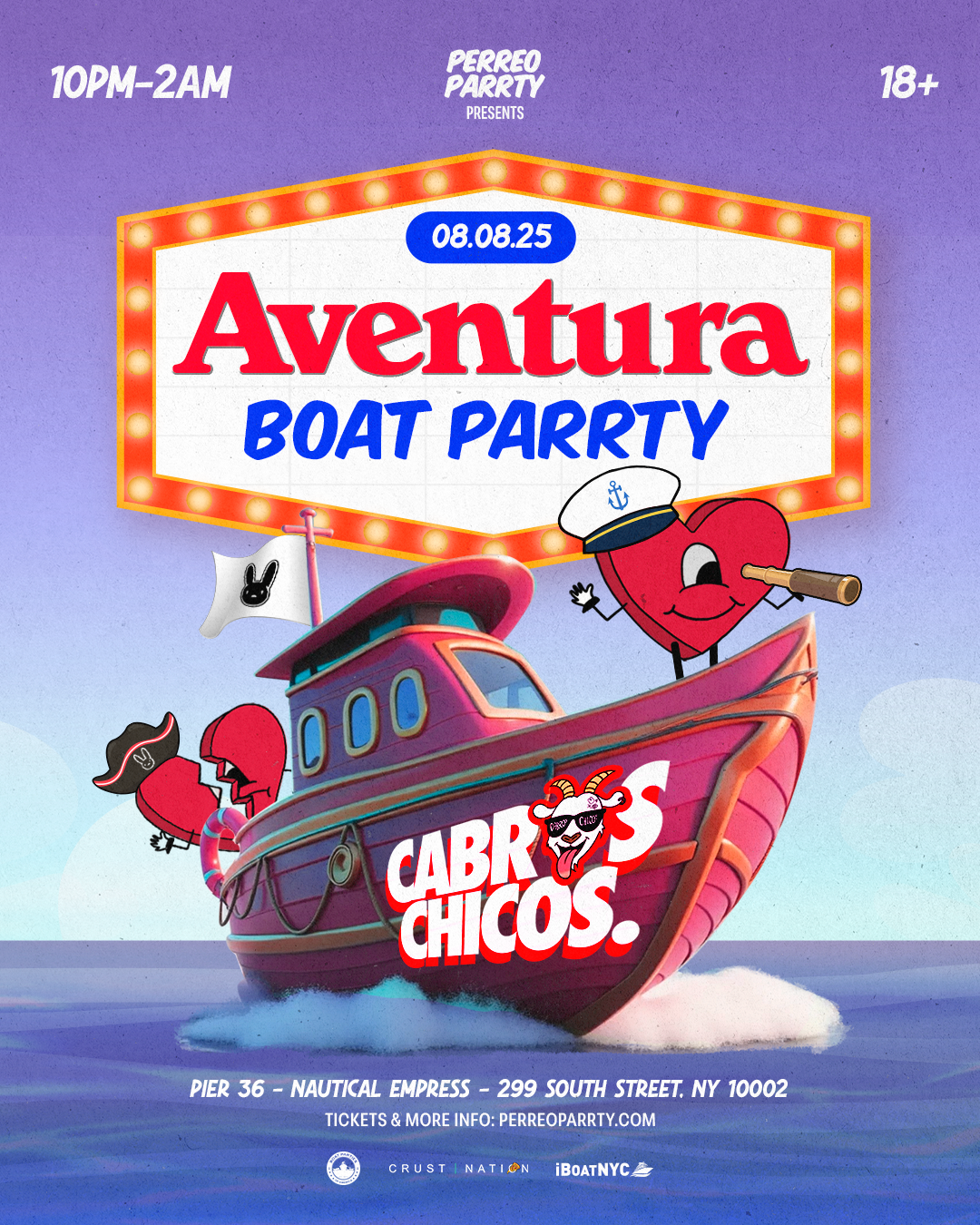 Aventura Boat Party - Bachata & Latin Yacht Cruise Cabros Chicos | 18+