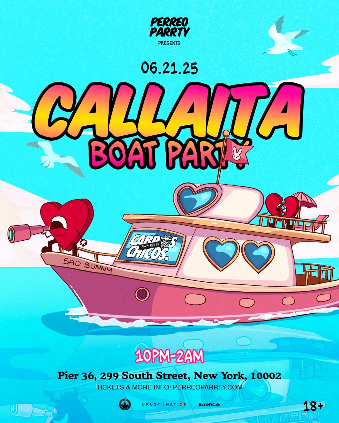 CALLAITA - Latin & Reggaeton Boat Party Yacht Cruise NYC, 18+
