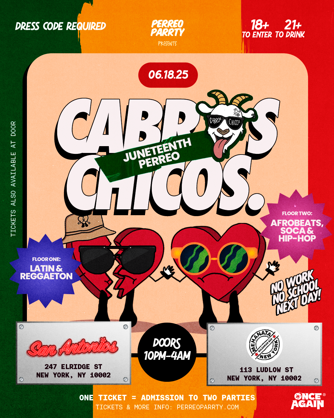 Cabros Chicos - Juneteenth PERREO-  18+ Reggaetón Dance Party