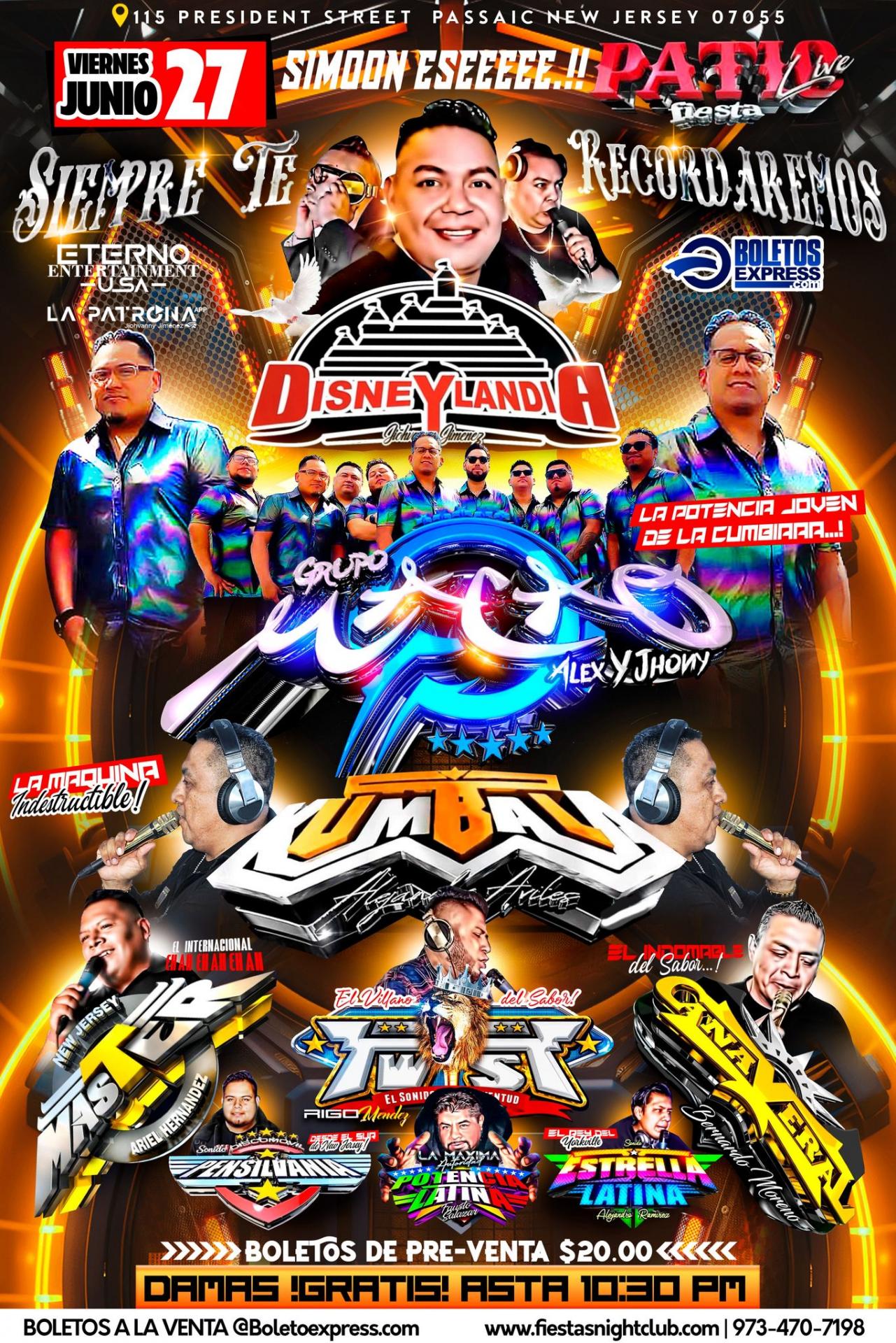 GRUPO MACAO, KUMBALA, MASTER, TWIST, CAÑAVERAL, PENSILVANIA, POTENCIA LATINA, ESGTRELLA LATINA