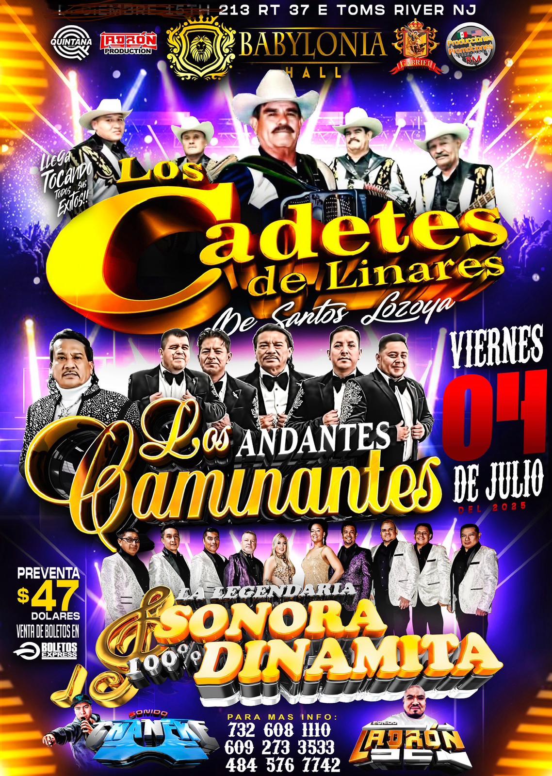 LOS CADETES DE LINARES | LOS ANDANTES CAMINANTES & LA LEGENDARIA SONORA DINAMITA